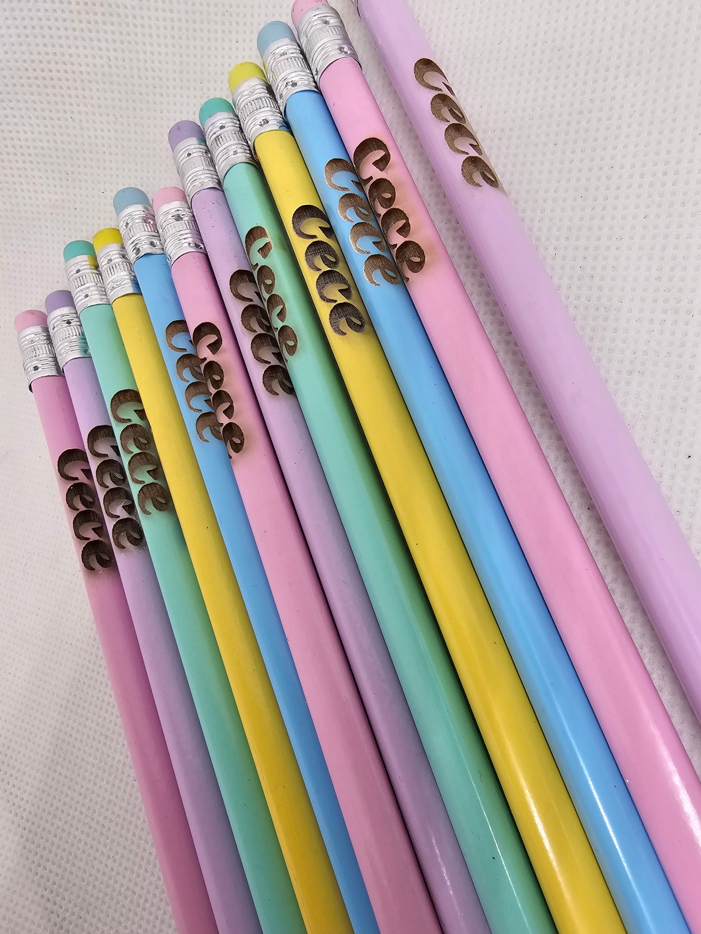 Personalized Pencils | Optional Wooden Holder | Motivational Phrases| 3 shapes | Lots of color options||