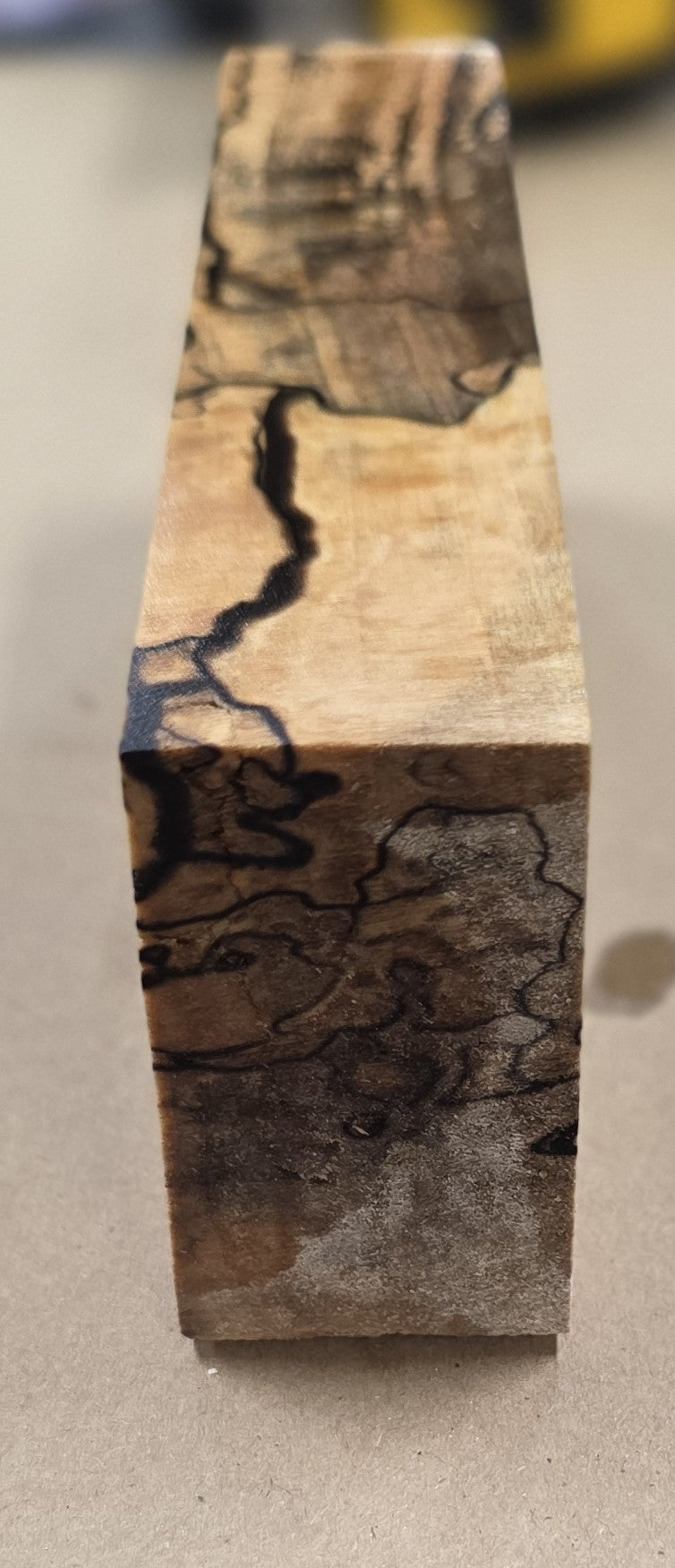 Stabilized Figured Maple Wood Blank - 6" x 1-7/8" x 2"