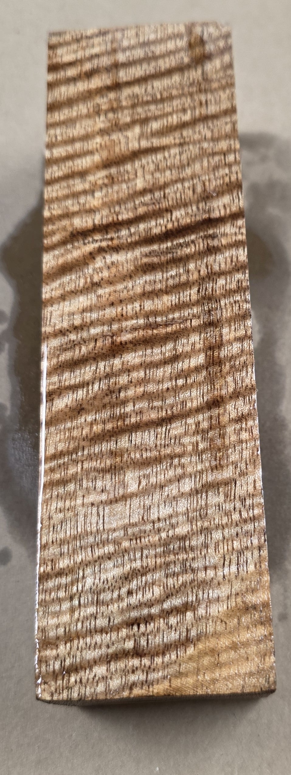 Stabilized Curly Mango Wood Blank - 6" x 1-3/4" x 2"