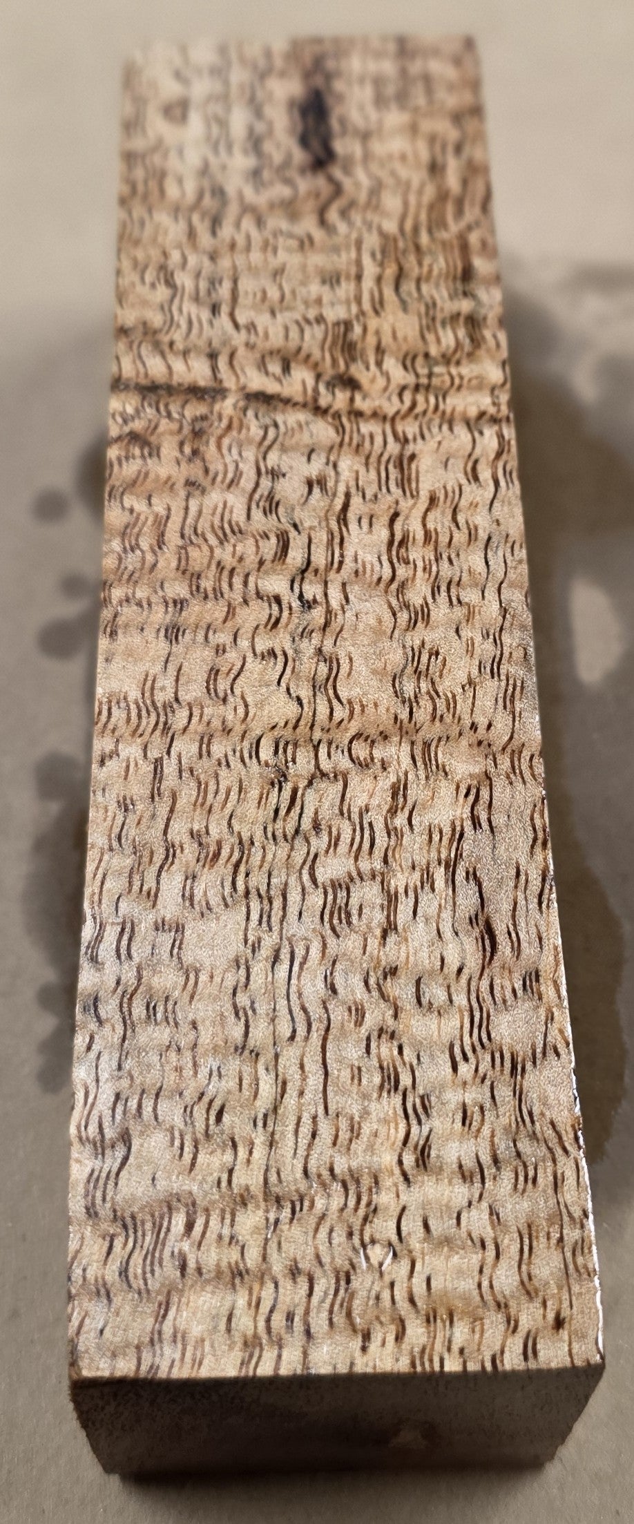 Stabilized Curly Mango Wood Blank - 6" x 1-3/4" x 2"