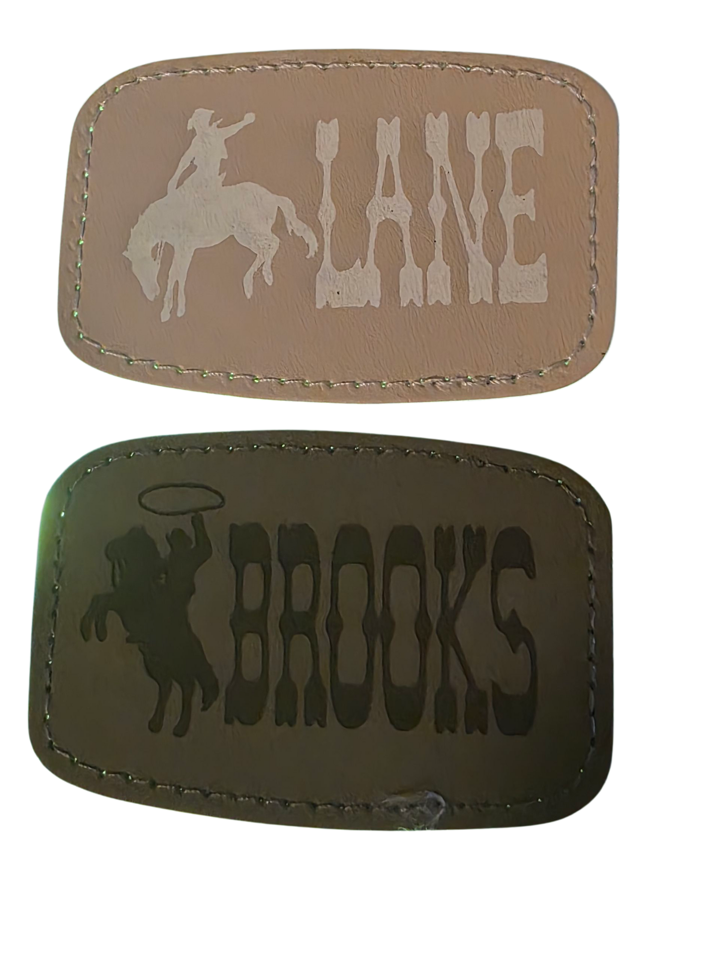 Personalized Iron on Leatherette Patch | 10 colors
