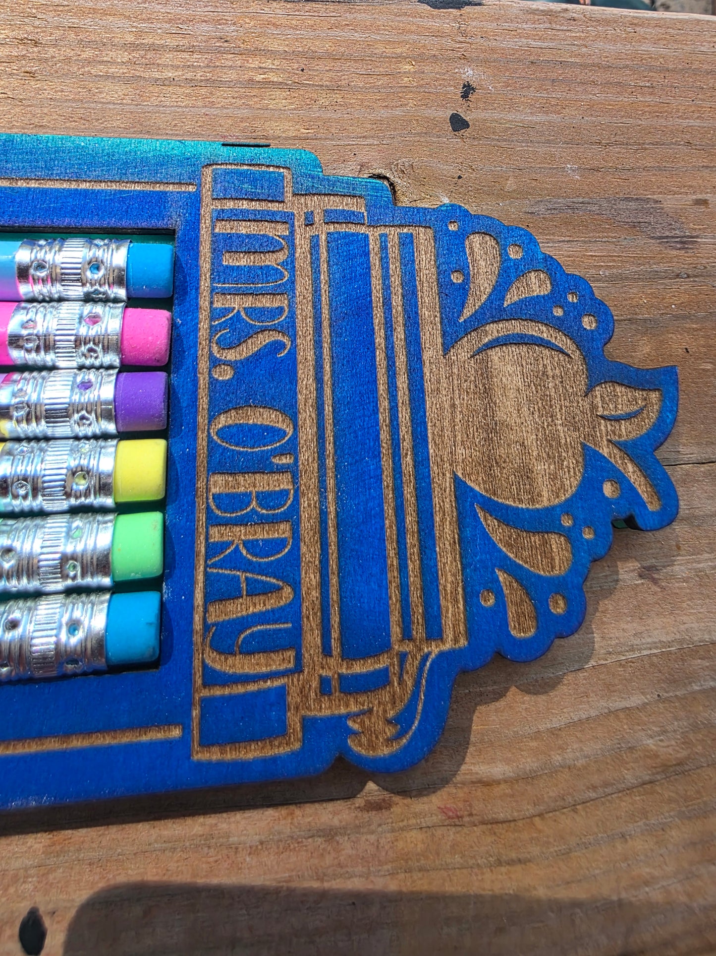 Personalized Pencils | Optional Wooden Holder | Motivational Phrases| 3 shapes | Lots of color options||