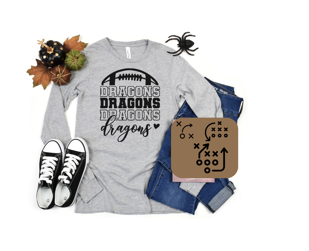 Pittsburg Dragons Long Sleeve Graphic Tee Football & Band