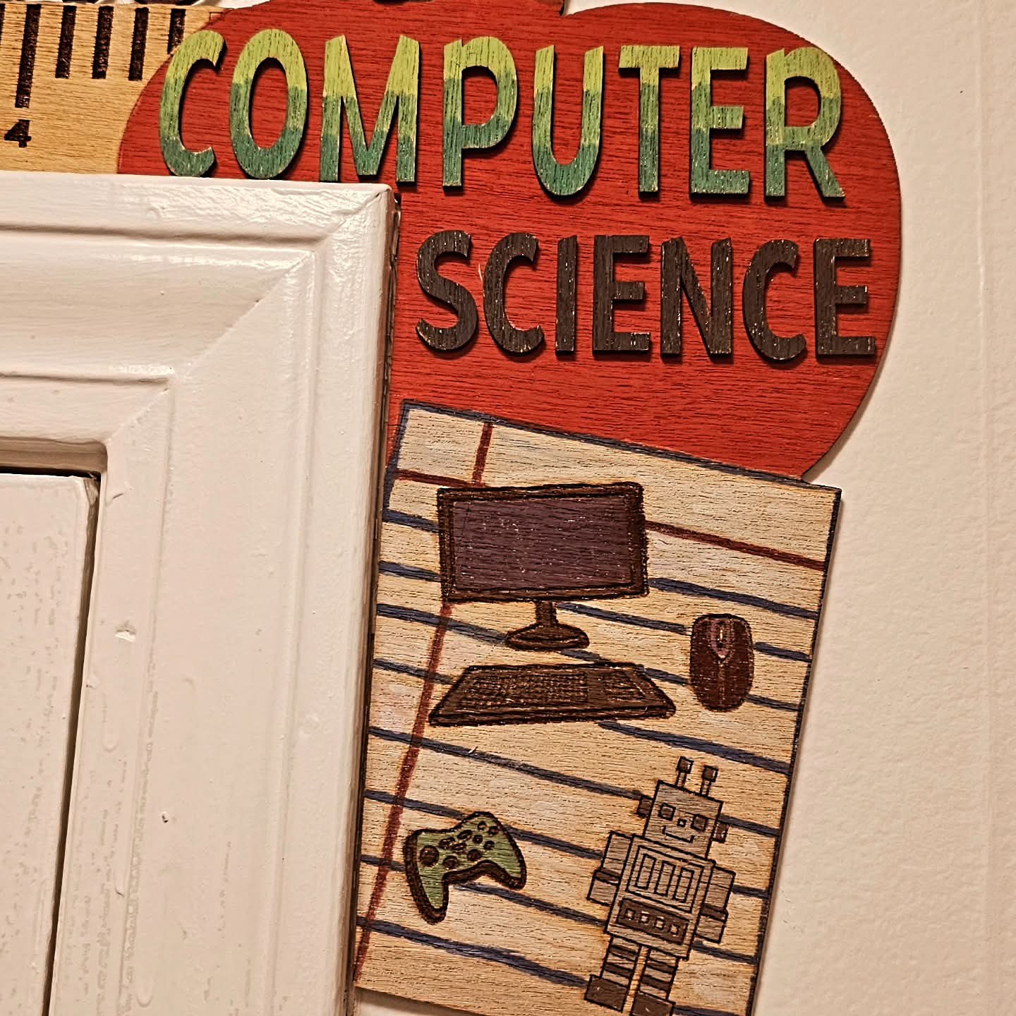 Classroom Door Sign, Corner Sign, Personalized for Grade level, subjects mascots