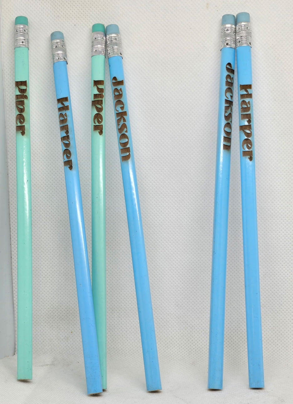 Personalized Pencils | Optional Wooden Holder | Motivational Phrases| 3 shapes | Lots of color options||