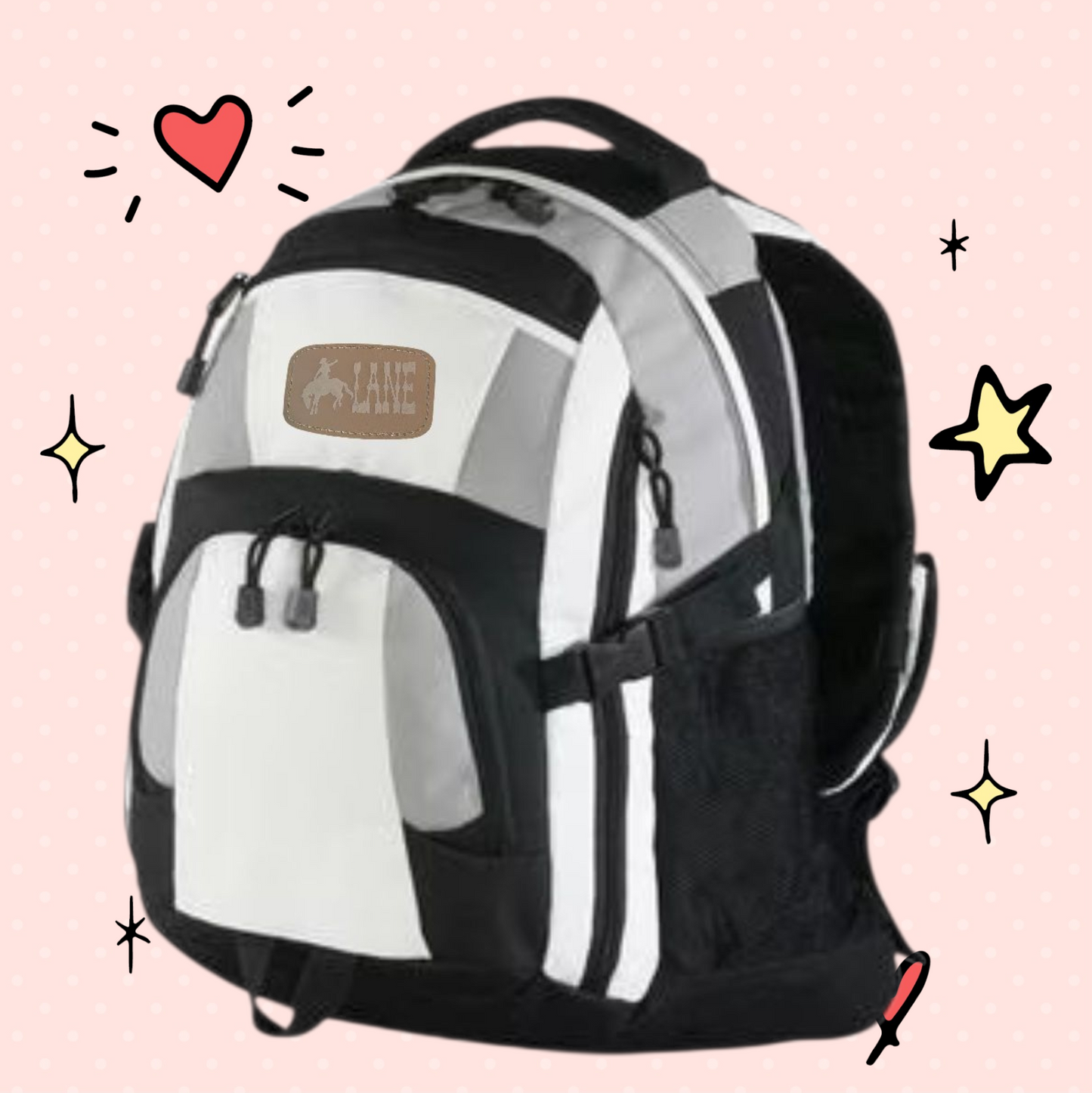 Personalized Iron on Leatherette Patch | 10 colors