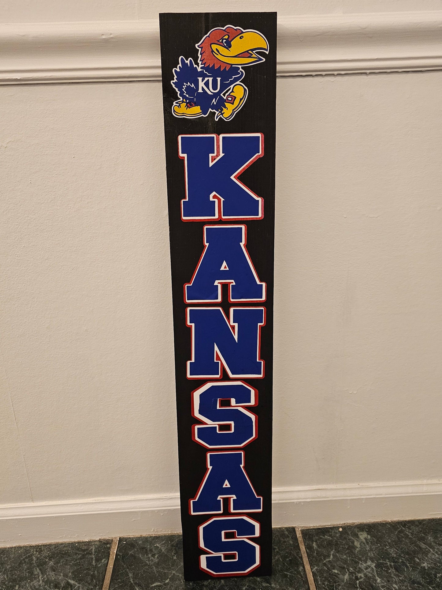 KU Porch Leaners Welcome Sign Indoors Outdoors 2 Vertical Design Options