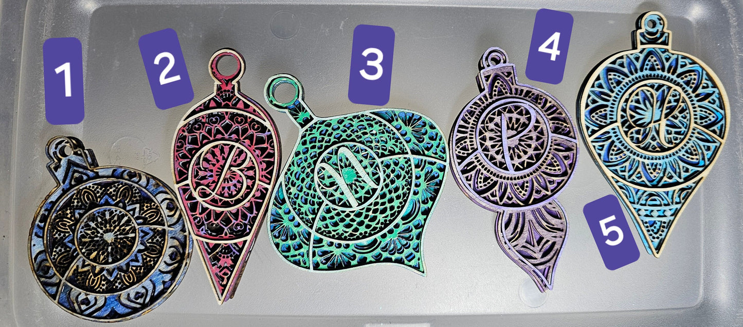 Christmas Ornaments, Mandala 3D Layered ornaments - Personalized ornaments - 5 styles