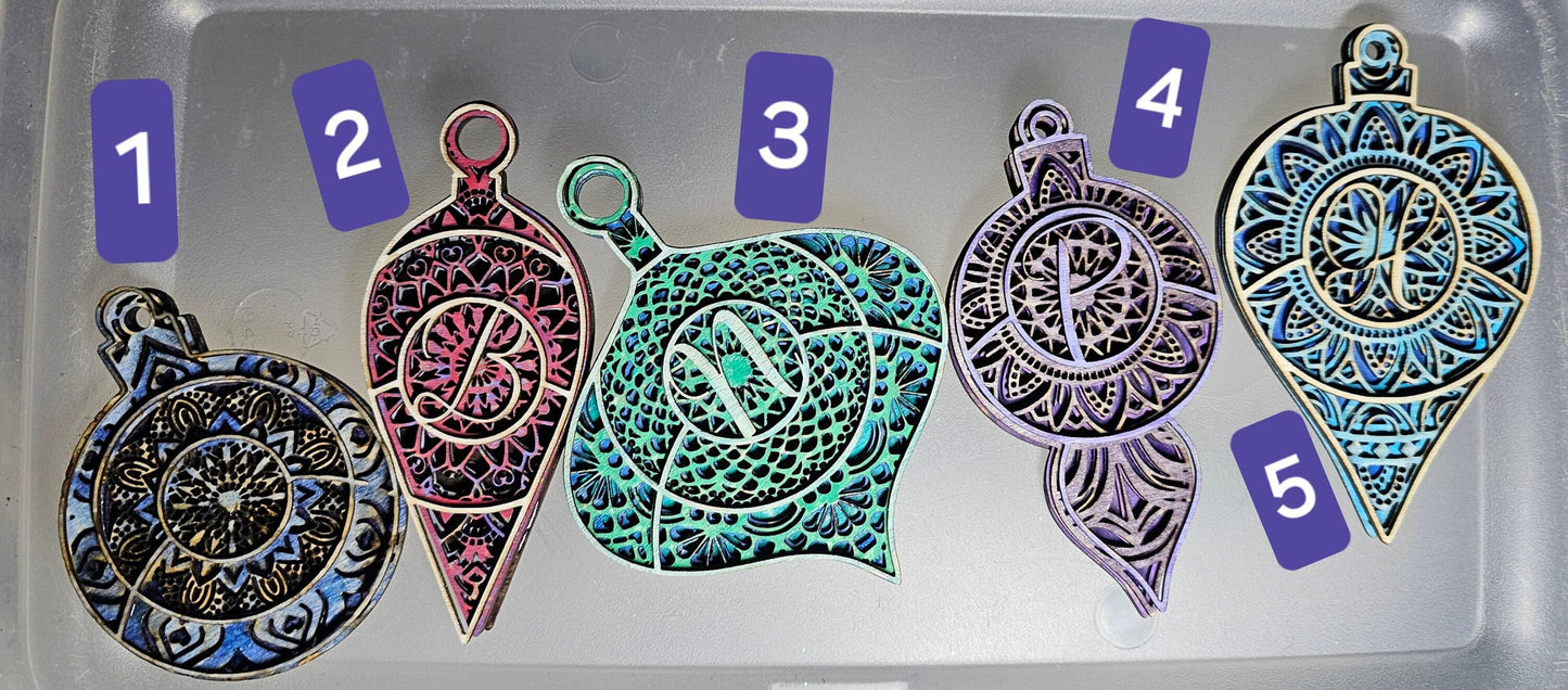 Christmas Ornaments, Mandala 3D Layered ornaments - Personalized ornaments - 5 styles