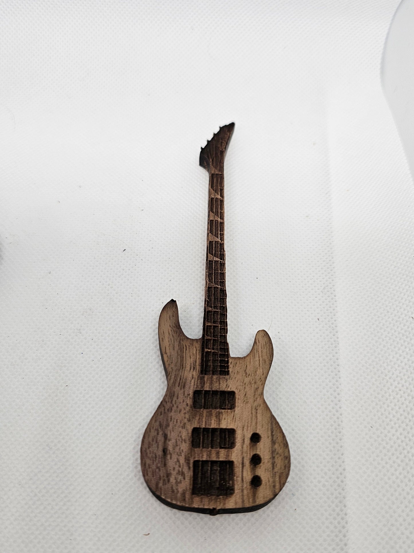Custom Wooden 6 inch Guitar Model Guitar in Walnut, Personalize it, Collectible Memorabilia Gift for Musicians Bass Player Guitar Player