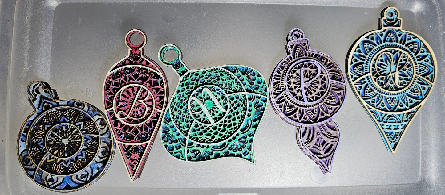Christmas Ornaments, Mandala 3D Layered ornaments - Personalized ornaments - 5 styles