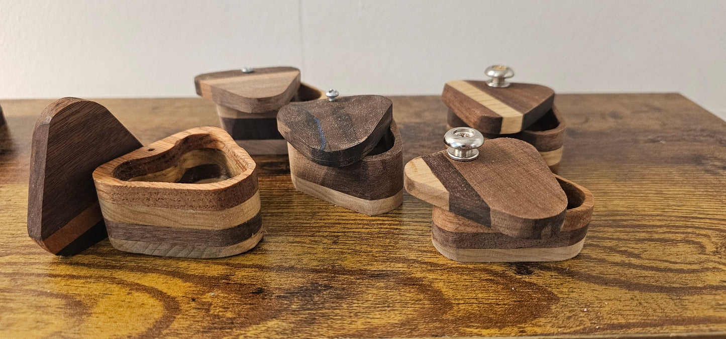 Handcrafted Wooden Guitar Pick Case: Musician's Trinket Box and