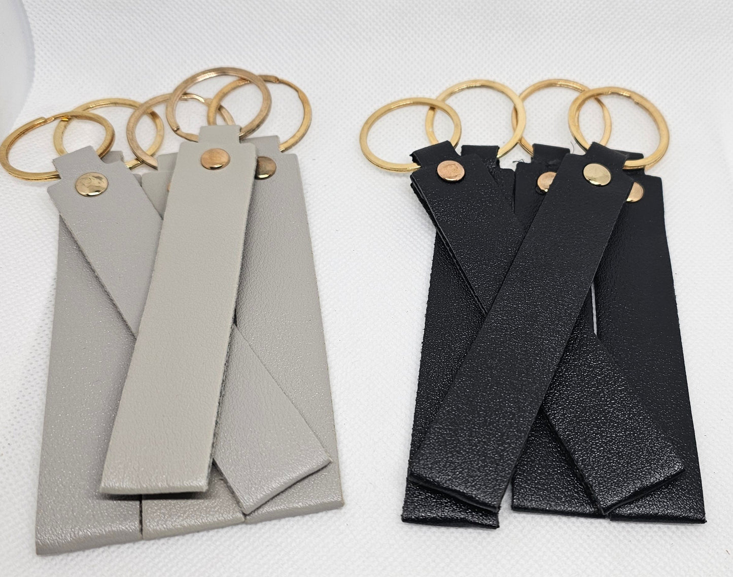 Personalized Leather Keychain, Faux Leather 5 inch Keychain great gift for men or women