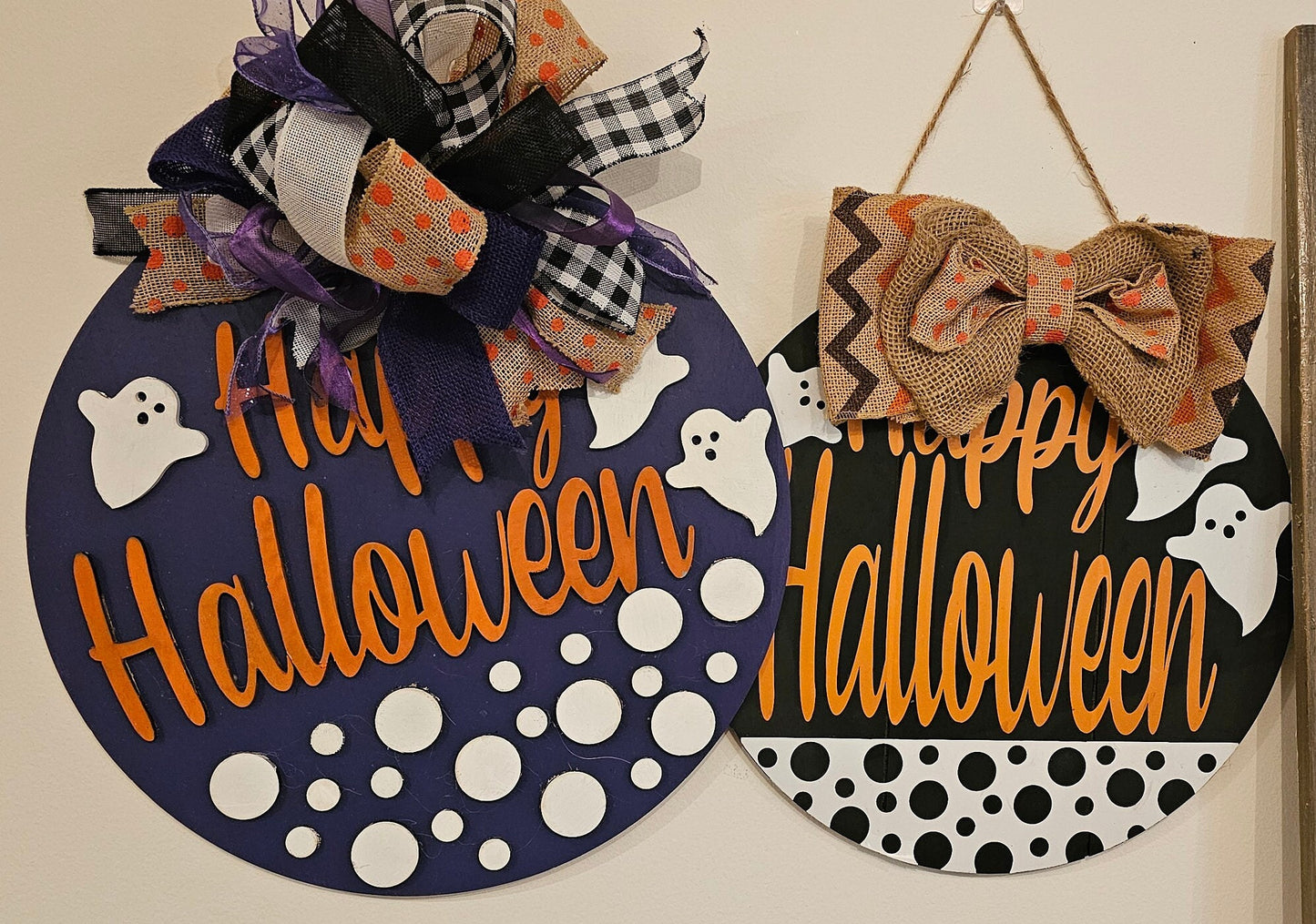 Halloween Door Hangers, Halloween Porch Decor, Halloween Welcome Signs 2 options