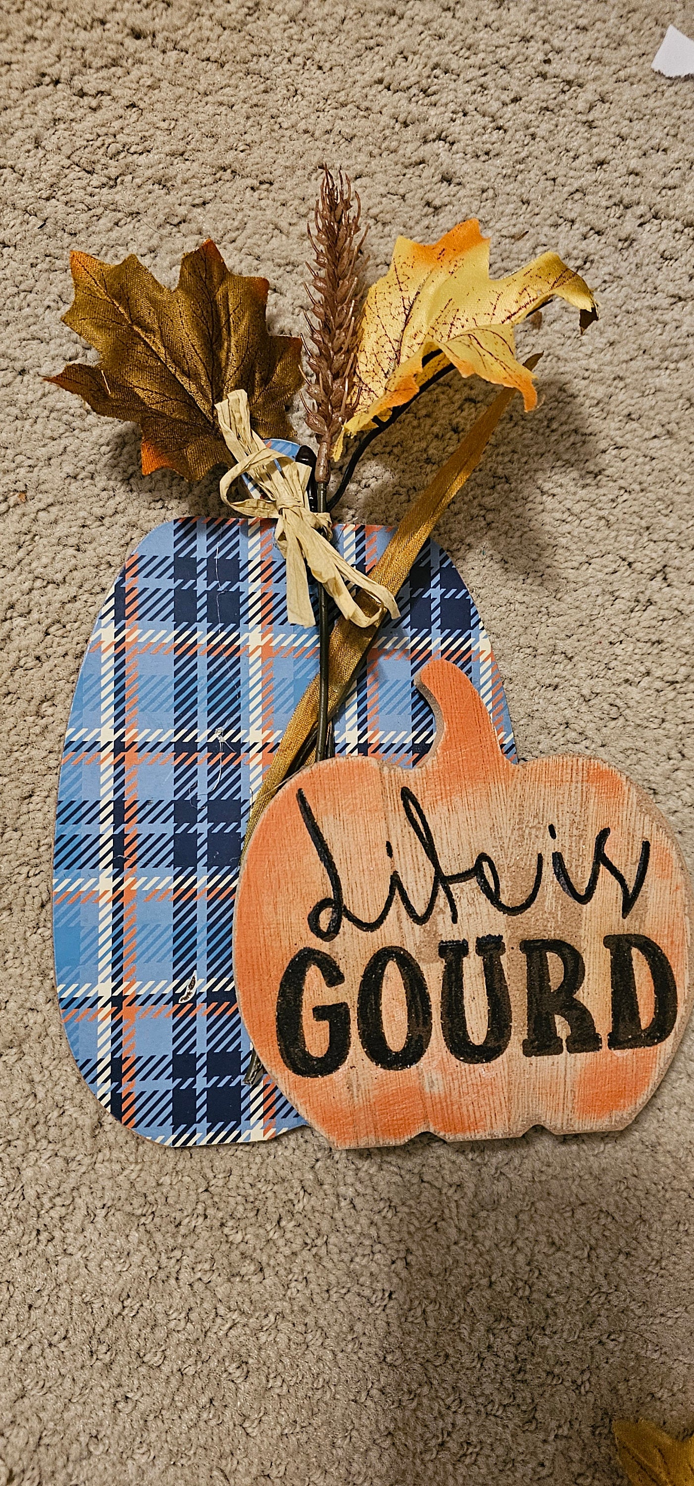 Fall Decor, Table Centerpiece, Pumpkin Shaped accent pieces, pumpkin football . FALL FAMILY & FOOTBALL