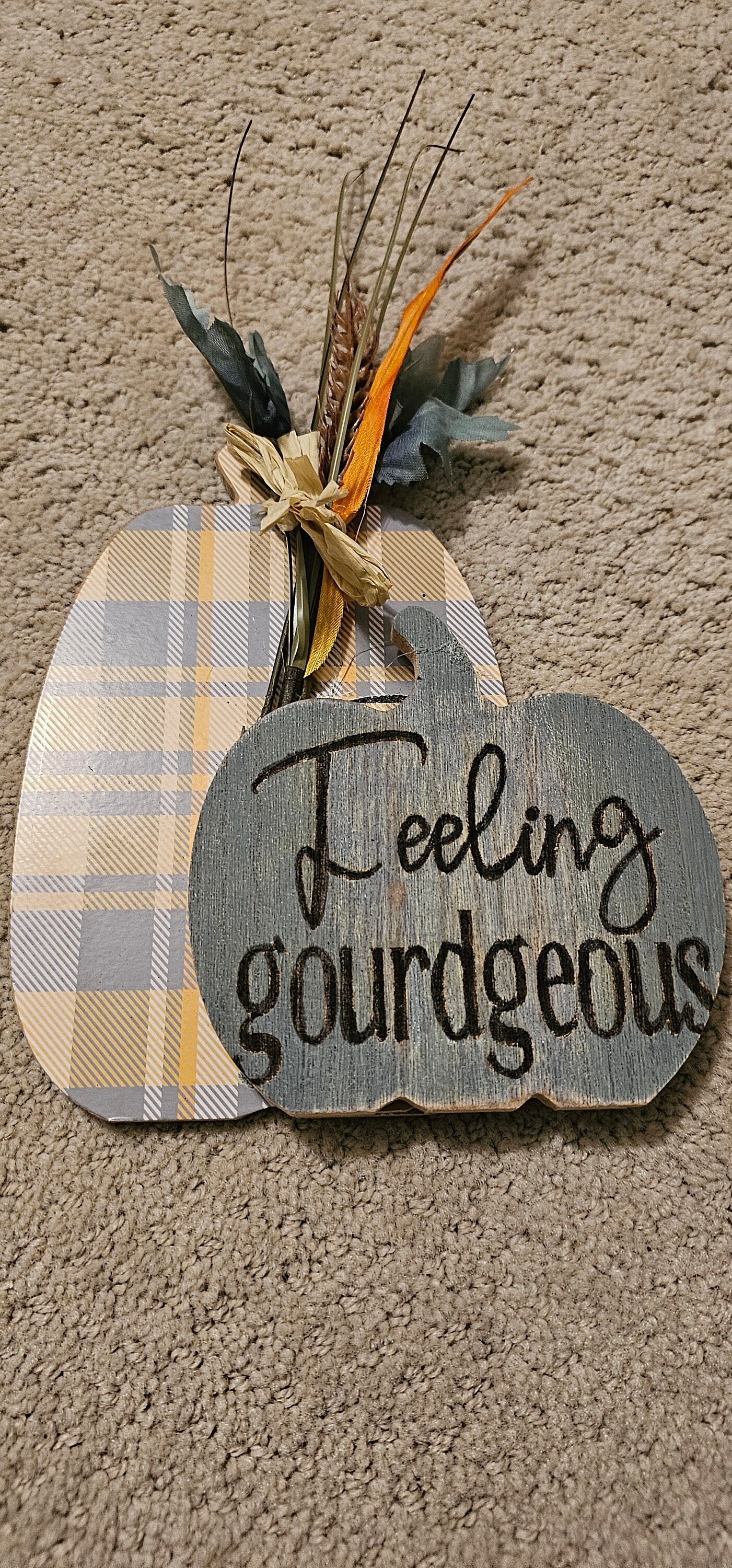 Fall Decor, Table Centerpiece, Pumpkin Shaped accent pieces, pumpkin football . FALL FAMILY & FOOTBALL