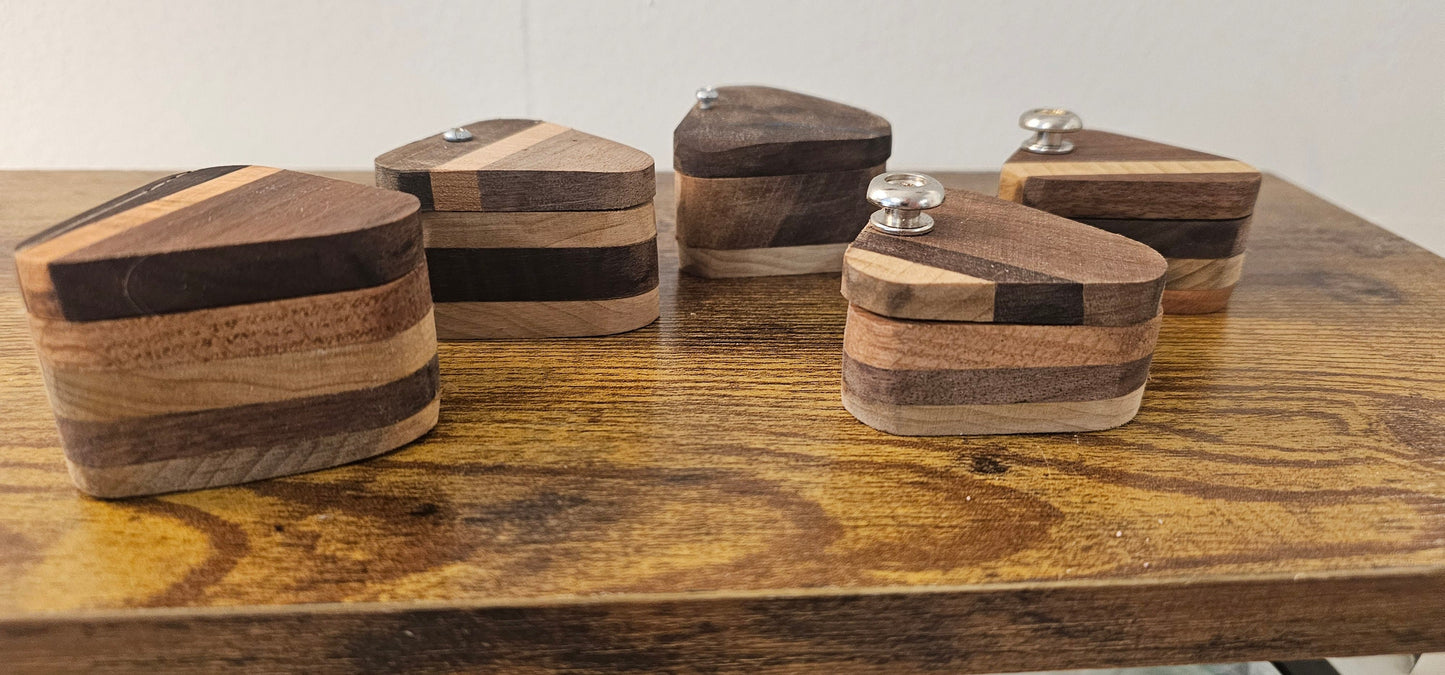 Handcrafted Wooden Guitar Pick Case: Musician's Trinket Box and
