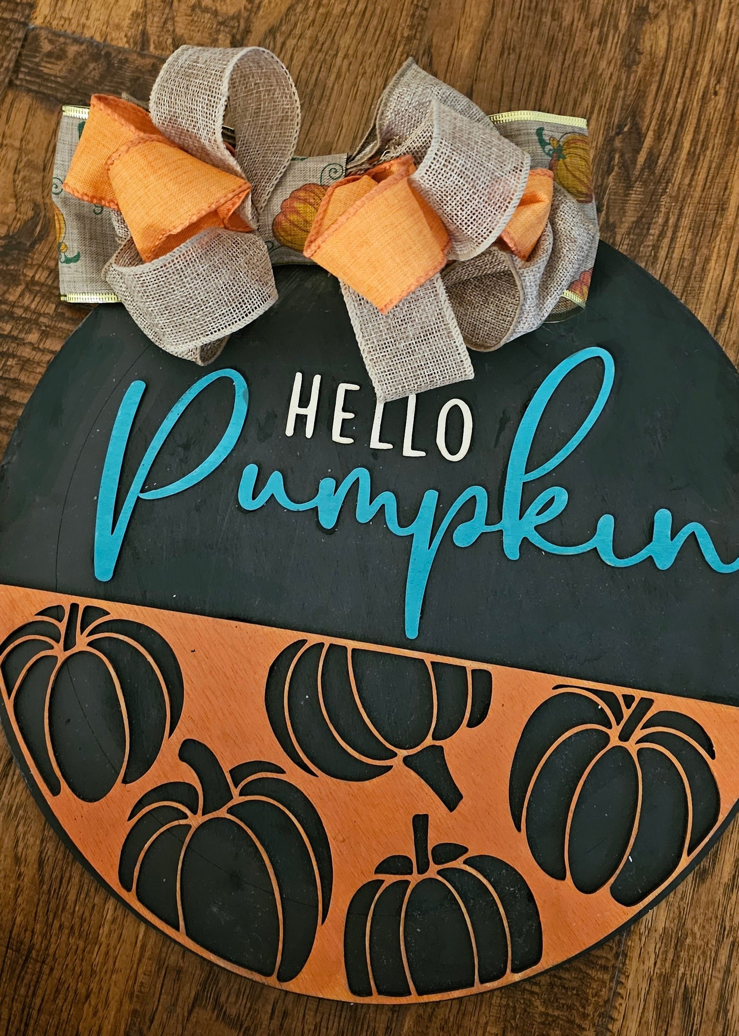 Fall Decor, Pumpkin Decor, Hello Pumpkin Door Hanger, Fall Welcome Sign, Hello Pumpkin Door Hanger, Autumn Porch Decor
