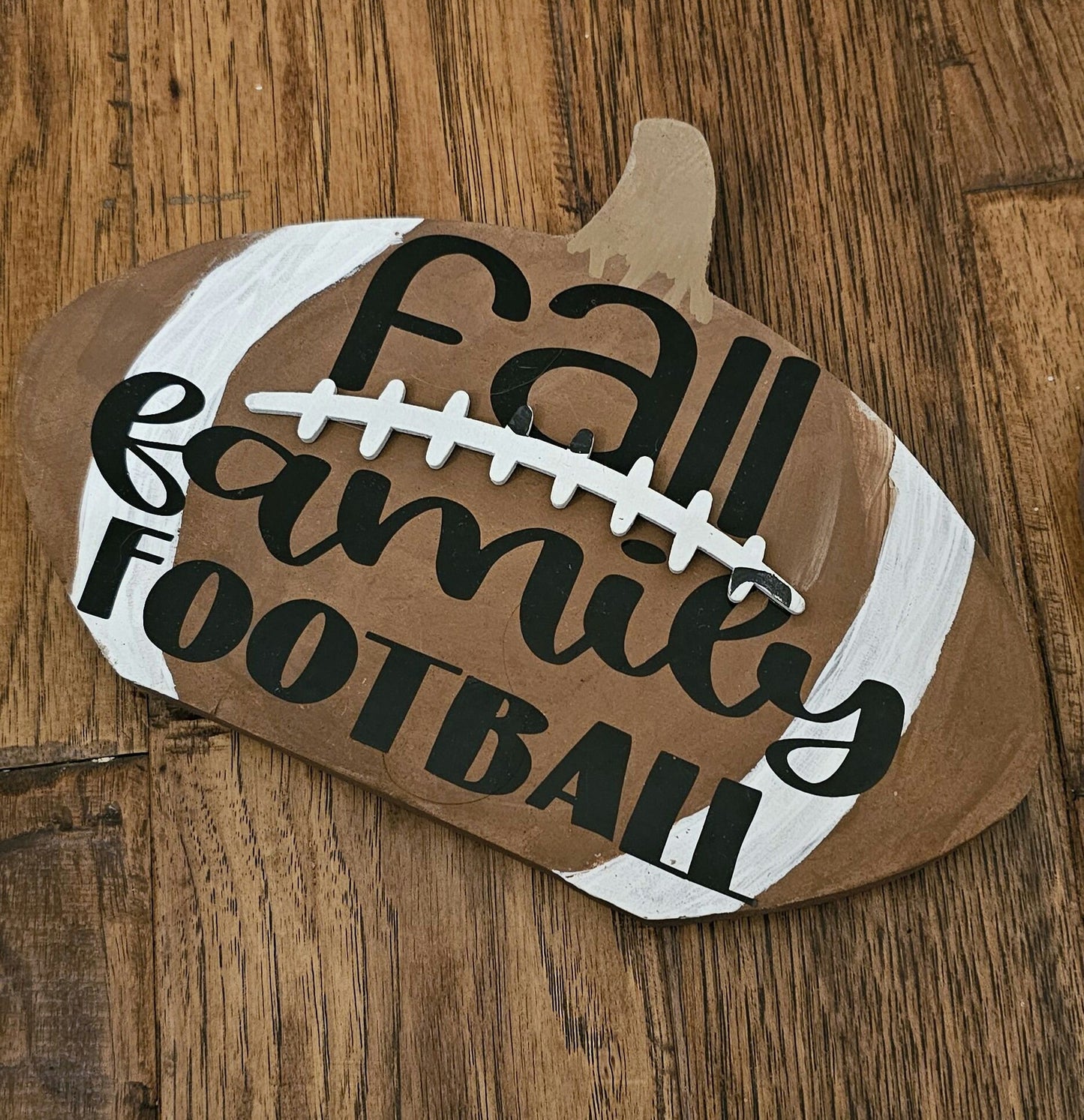 Fall Decor, Table Centerpiece, Pumpkin Shaped accent pieces, pumpkin football . FALL FAMILY & FOOTBALL