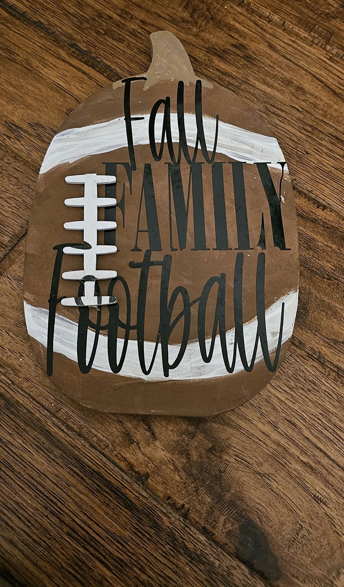 Fall Decor, Table Centerpiece, Pumpkin Shaped accent pieces, pumpkin football . FALL FAMILY & FOOTBALL