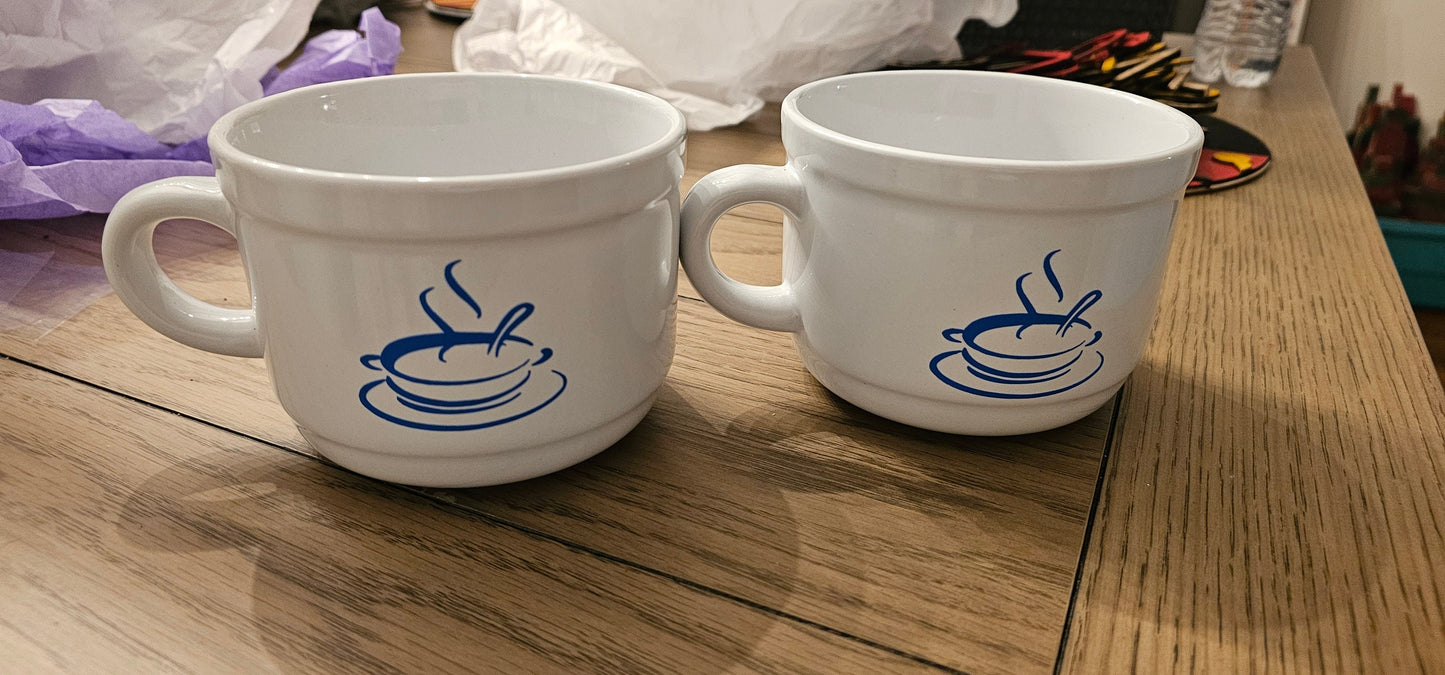 Soup Mug with Handles, I Think You're Souper, Ceramic Soup Bowl, 22 oz Bowl with Handles