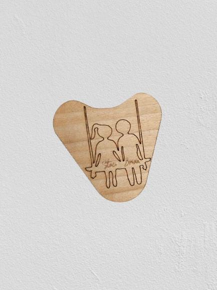 Personalized Wood Cutout Hearts, Engraved love birds in a tree or couple on a