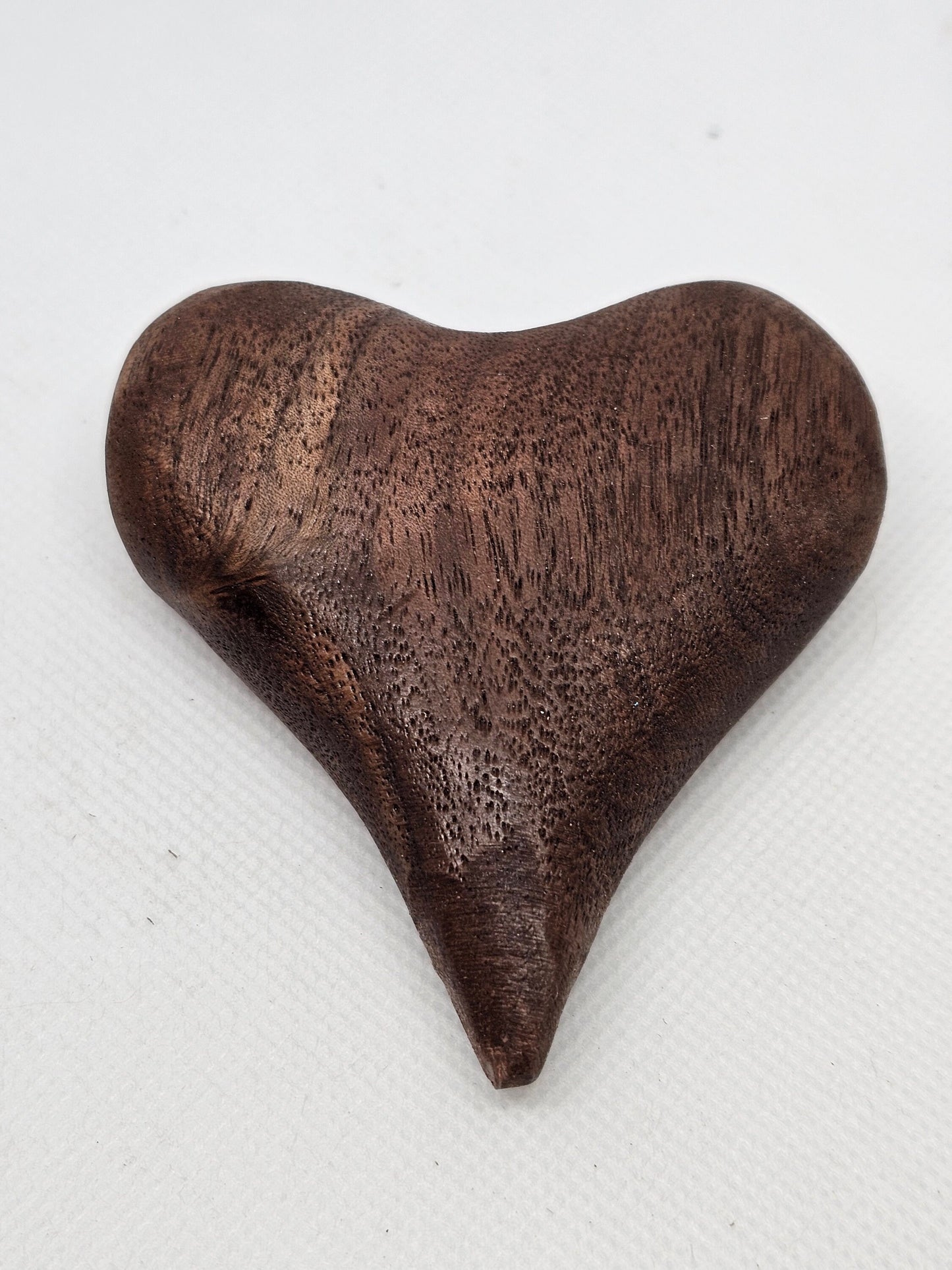 Personalized Solid Wood Hearts, Engraved Initals in Walnut , perfect couples gift, anniversary gift