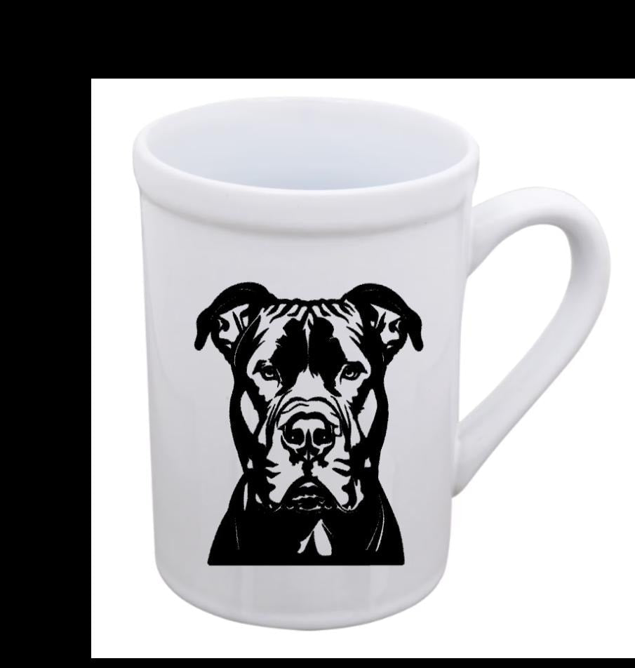 Coffee Mug Personalized with Dog Outline, Custom Coffee Cup for Pet Lovers, Dog Mom and Dog Dad Gift