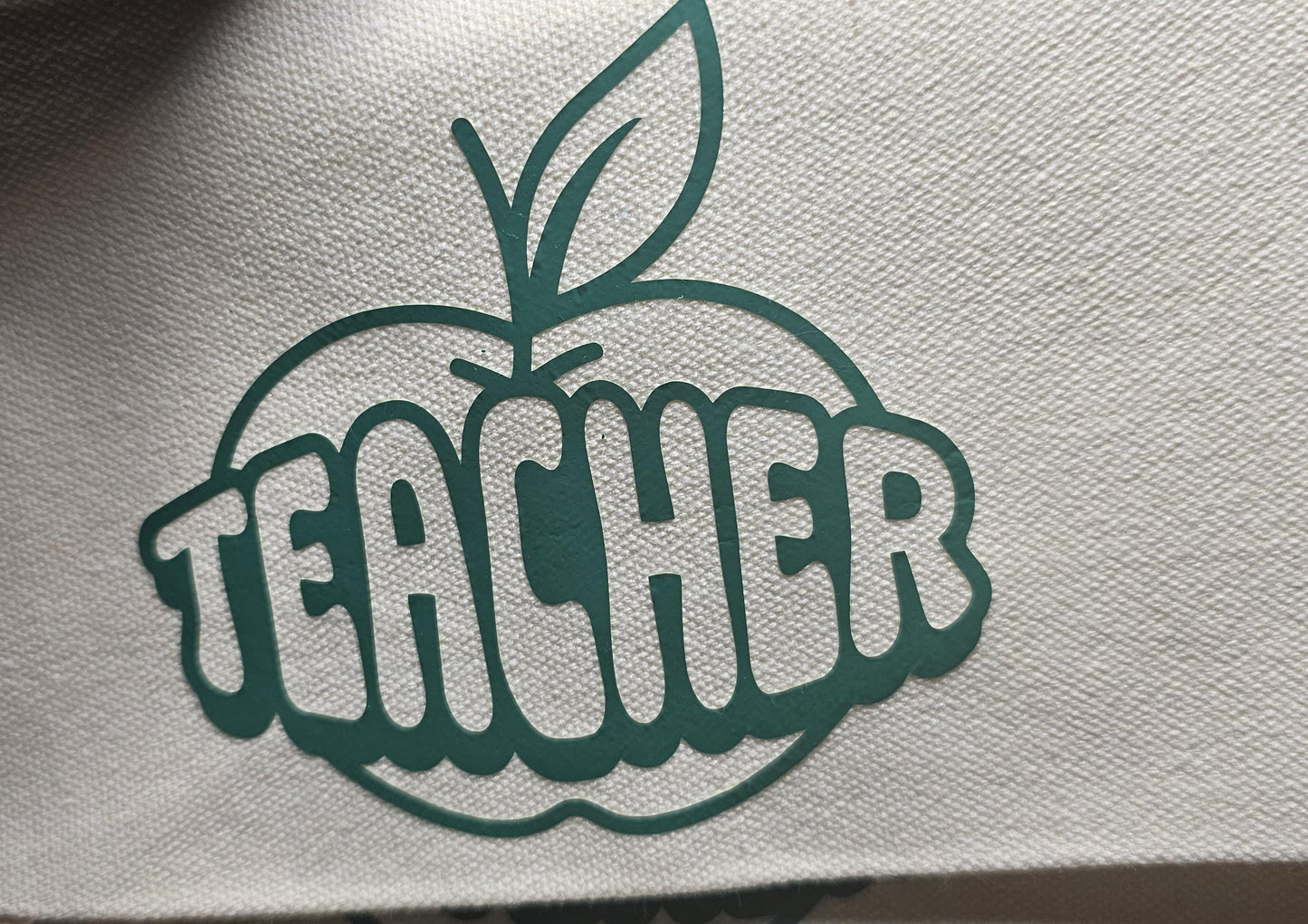Teacher Pencil Case, Canvas, Teacher Pencil Pouch, Teacher Toiletry Bag, Teacher Gift,