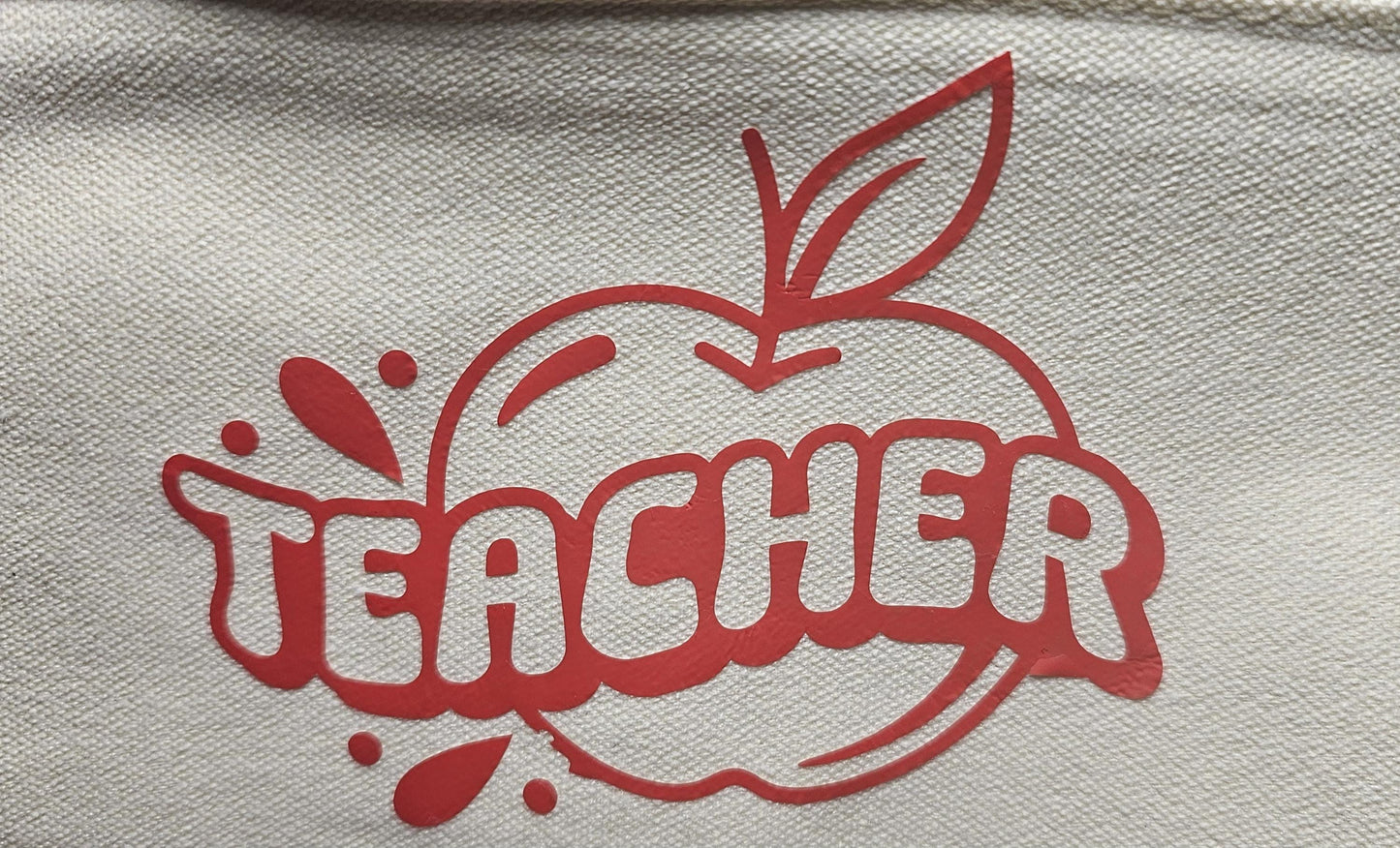 Teacher Pencil Case, Canvas, Teacher Pencil Pouch, Teacher Toiletry Bag, Teacher Gift,