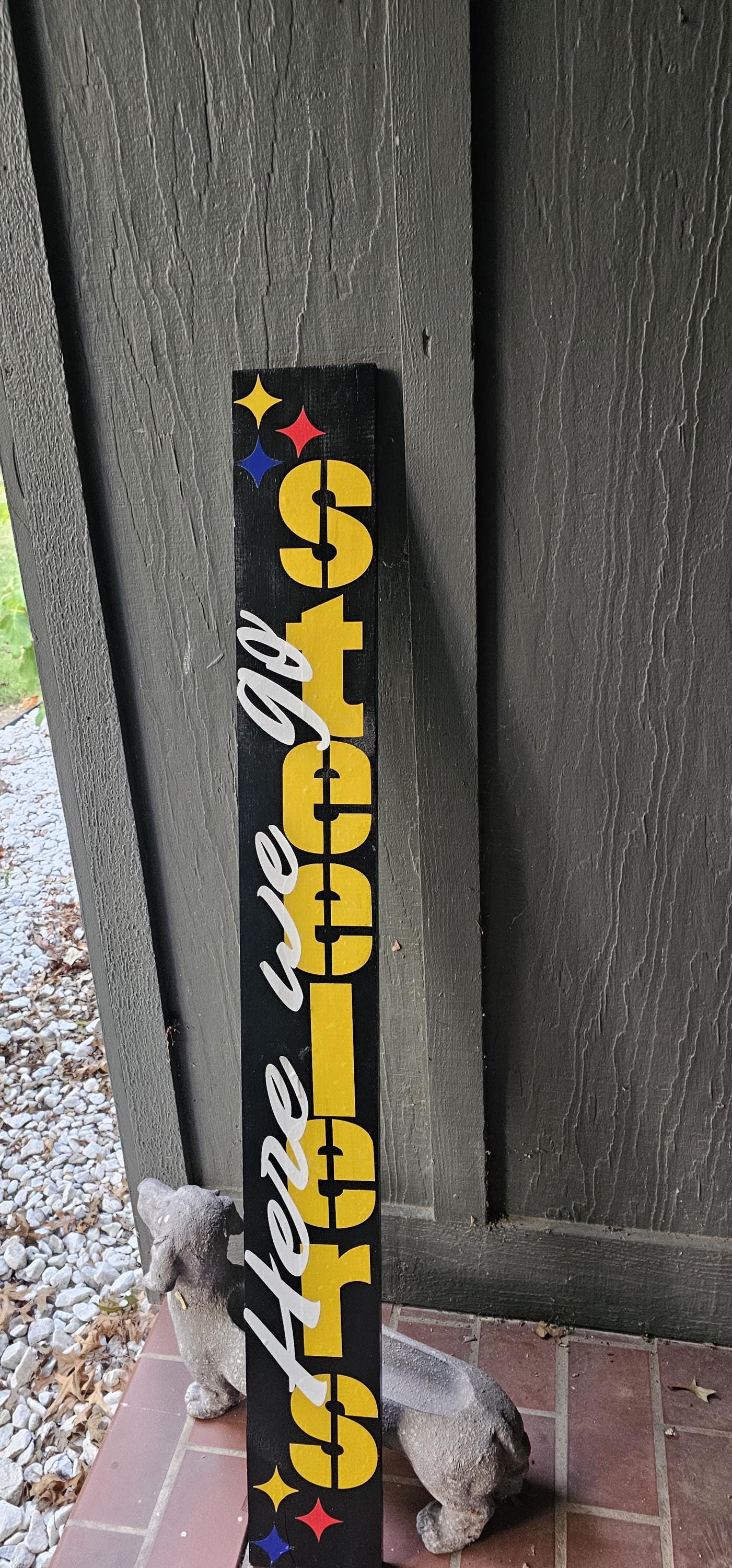 Pittsburgh Steelers Welcome Sign Leaner 5 Design Options and 3 Sizes