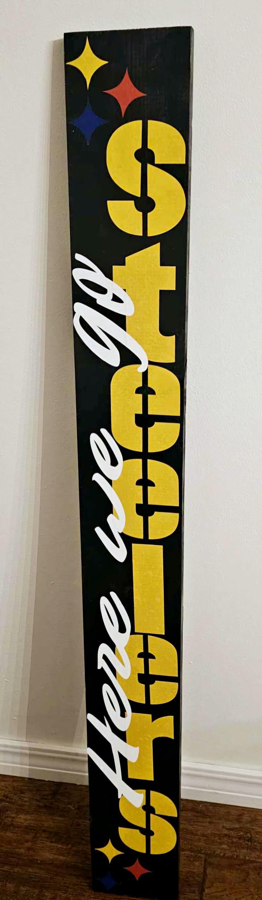 Pittsburgh Steelers Welcome Sign Leaner 5 Design Options and 3 Sizes