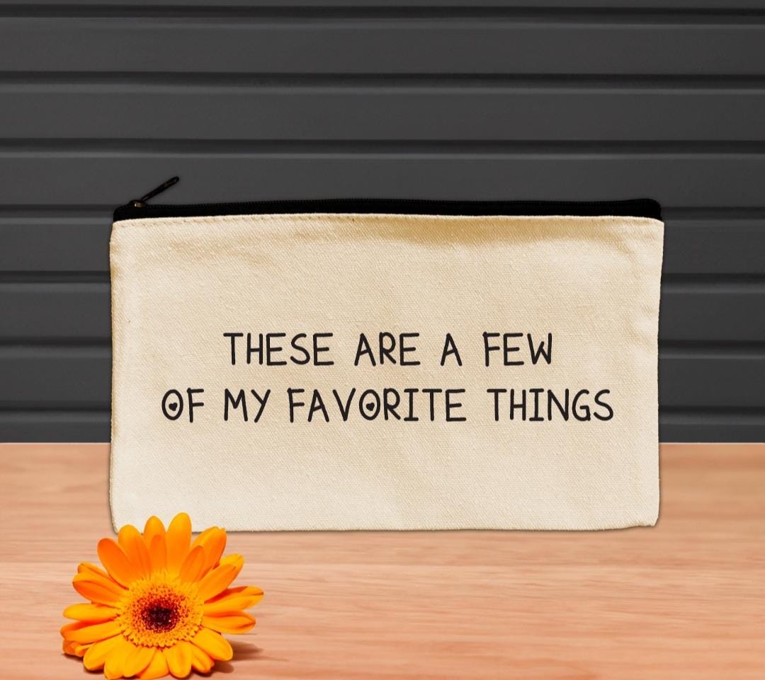 Motivational Pencil Case, Canvas Bag, Canvas Zipper Bag, Cute Pencil Pouch, little Toiletry Bag, Gift under 10