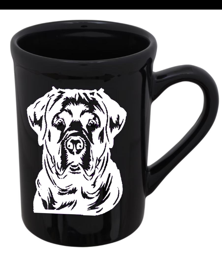 Coffee Mug Personalized with Dog Outline, Custom Coffee Cup for Pet Lovers, Dog Mom and Dog Dad Gift