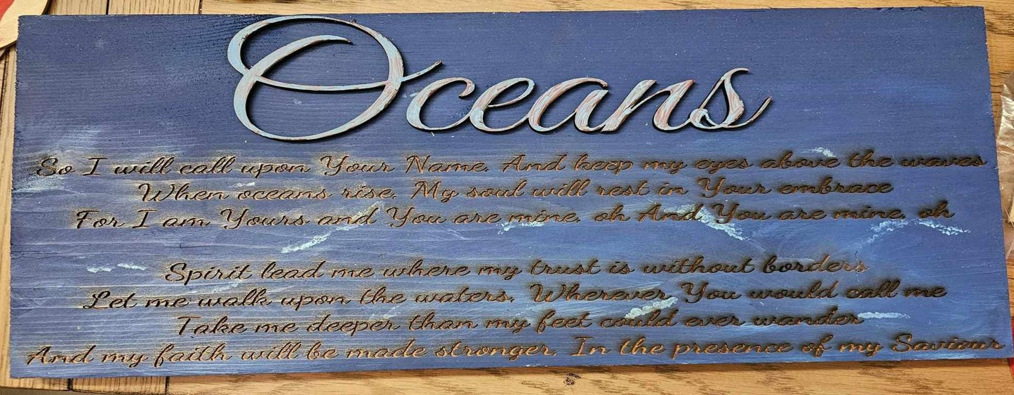 Custom Song Lyric Gift, Custom 3D Song Lyric Sign, Song Lyric Engraving, Song lyrics in 3D