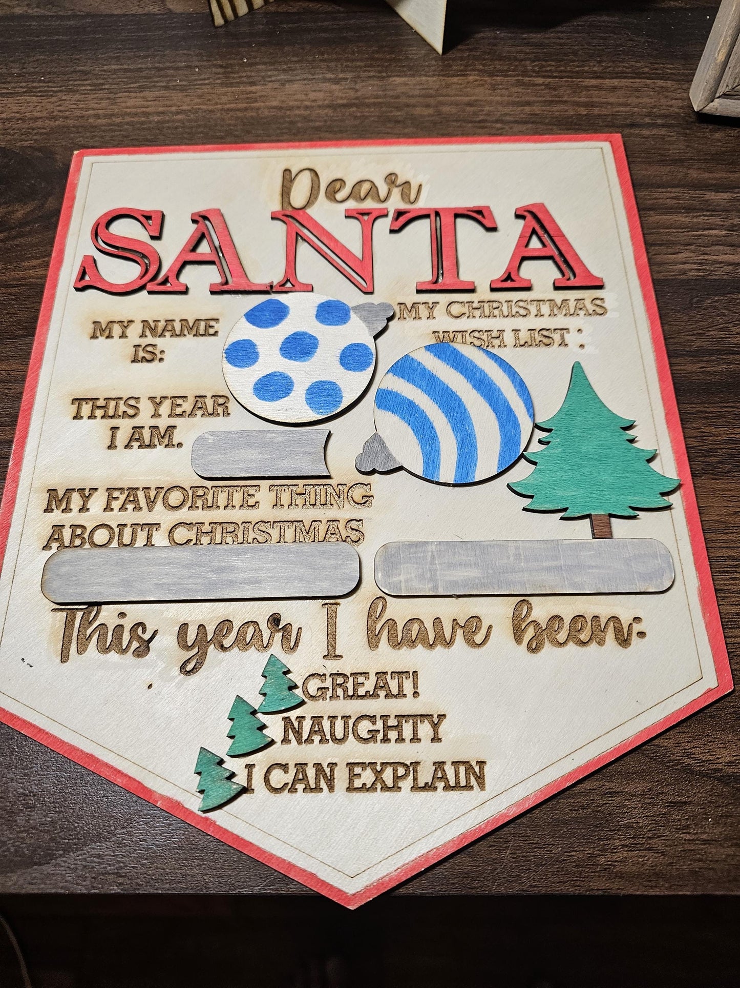 Custom Christmas Wish Sign, Christmas Wish