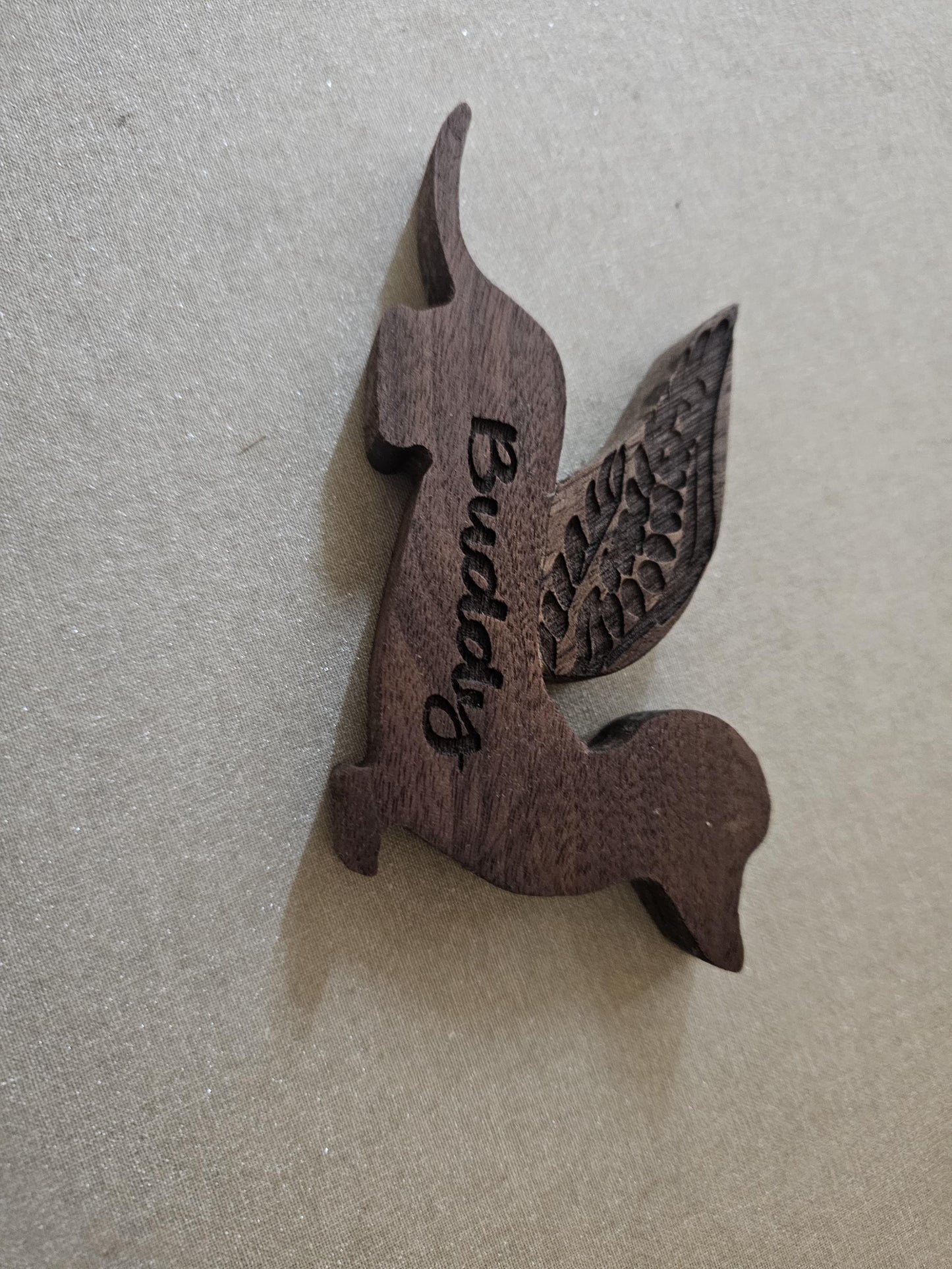 Dachshund figureine Hand Carved Wooden Collectible Wiener Dog Memorabilia