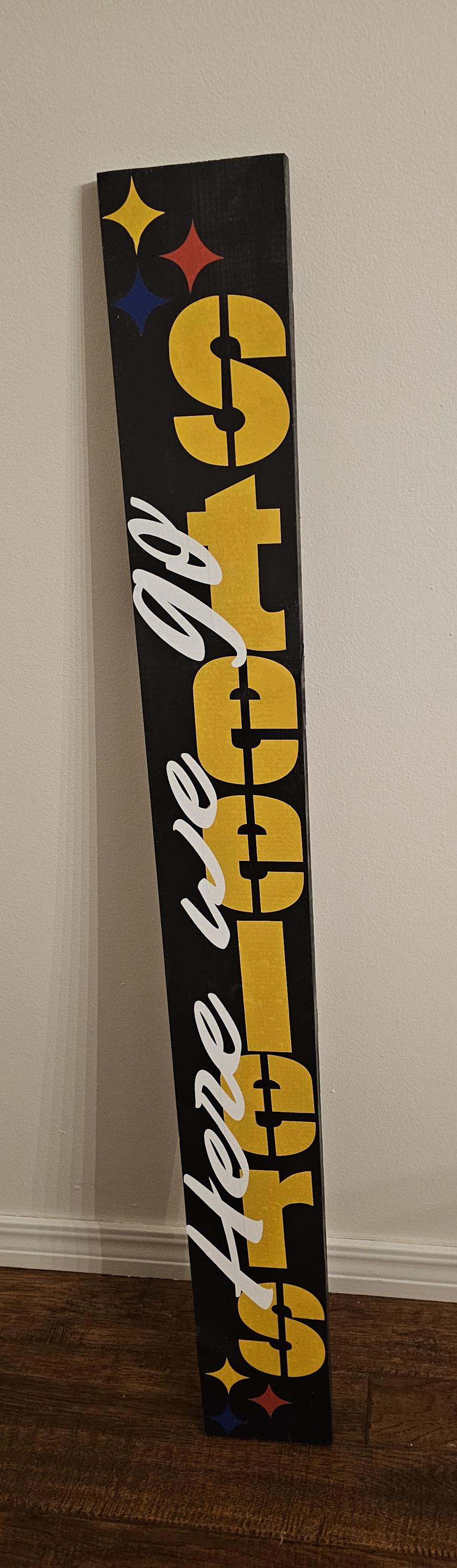 Pittsburgh Steelers Welcome Sign Leaner 5 Design Options and 3 Sizes
