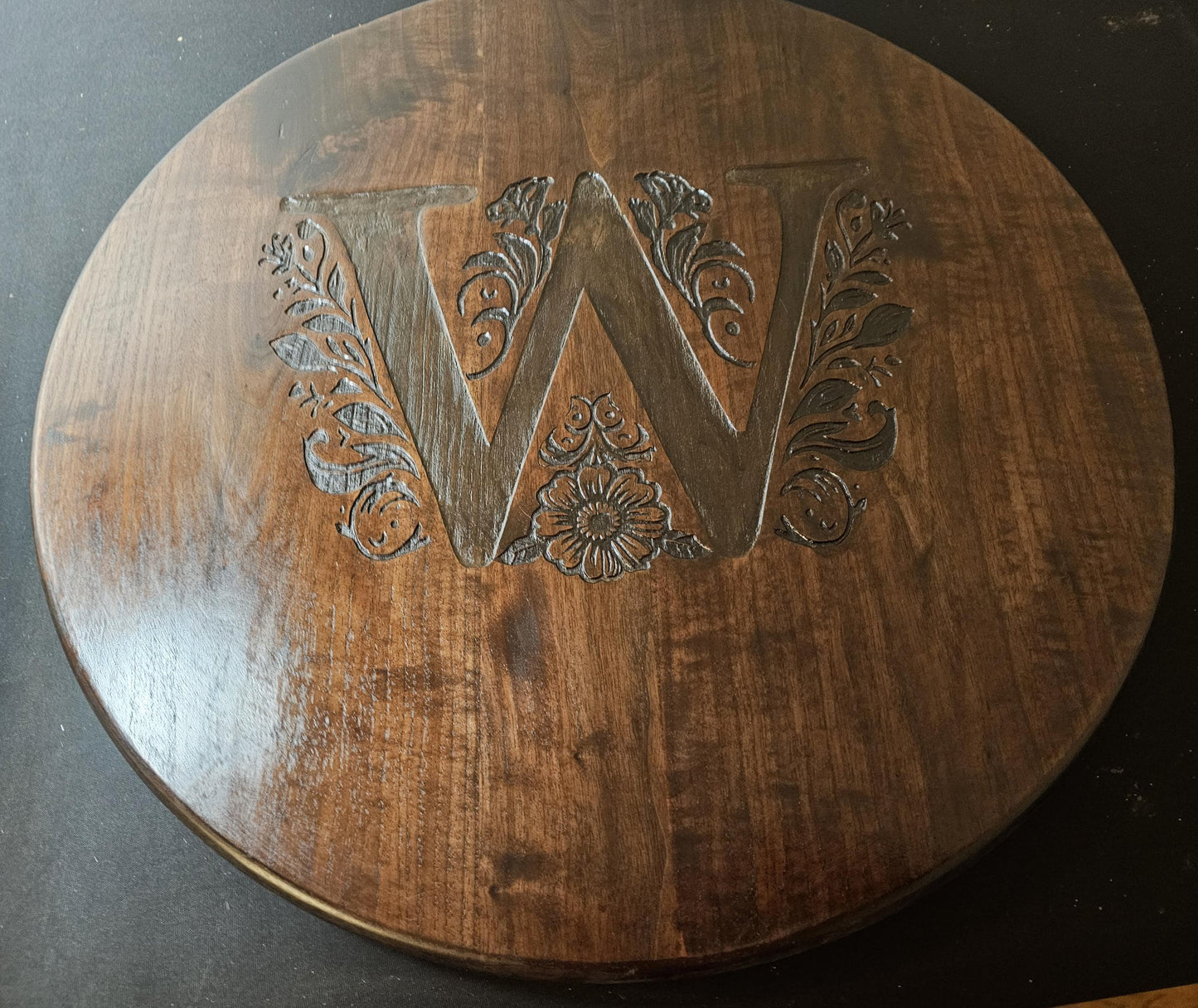 Lazy Susan Customized Premium Wood, Unique Design Engraved Personalized Gift,