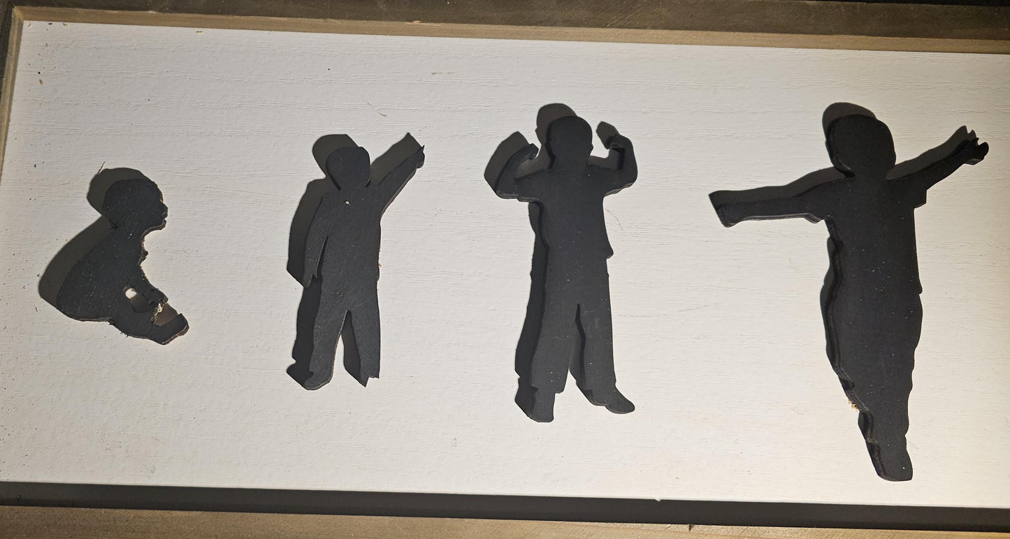 Framed Graduation Silhouette Art: Personalized Graduate Story Keepsake Sign -