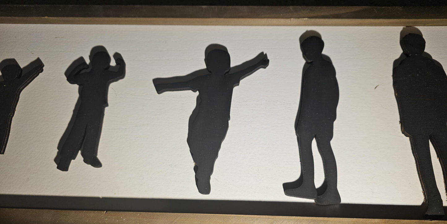 Framed Graduation Silhouette Art: Personalized Graduate Story Keepsake Sign -