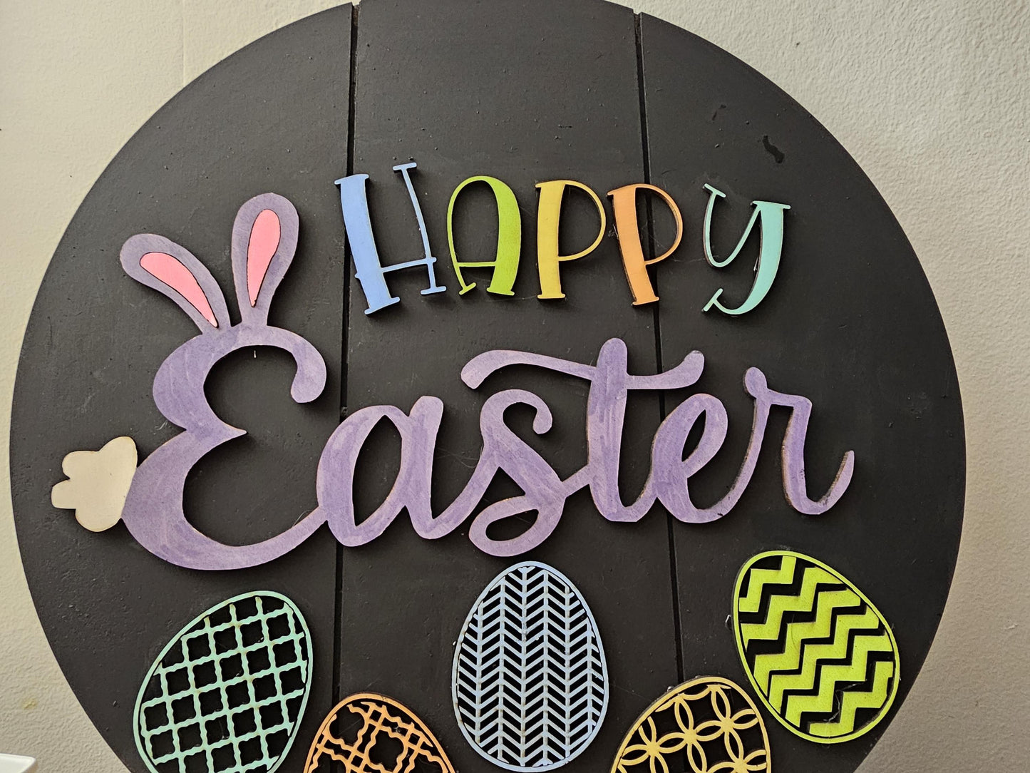 Easter Door Hanger, Happy Easter Welcome Sign, Easter Decor