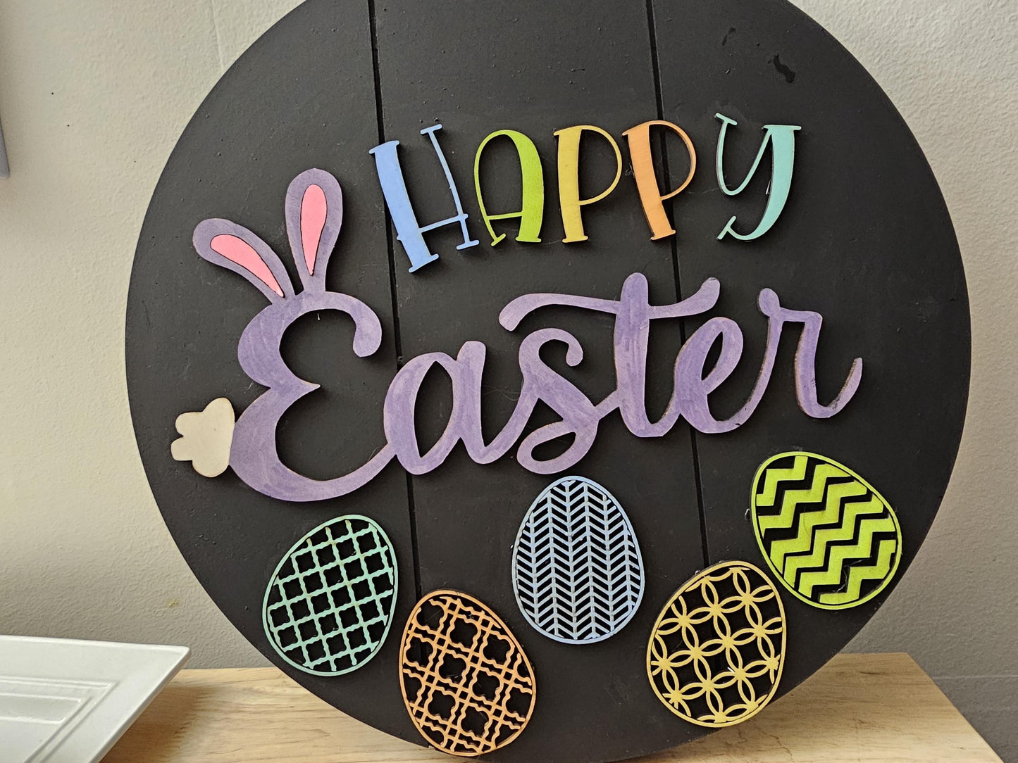 Easter Door Hanger, Happy Easter Welcome Sign, Easter Decor