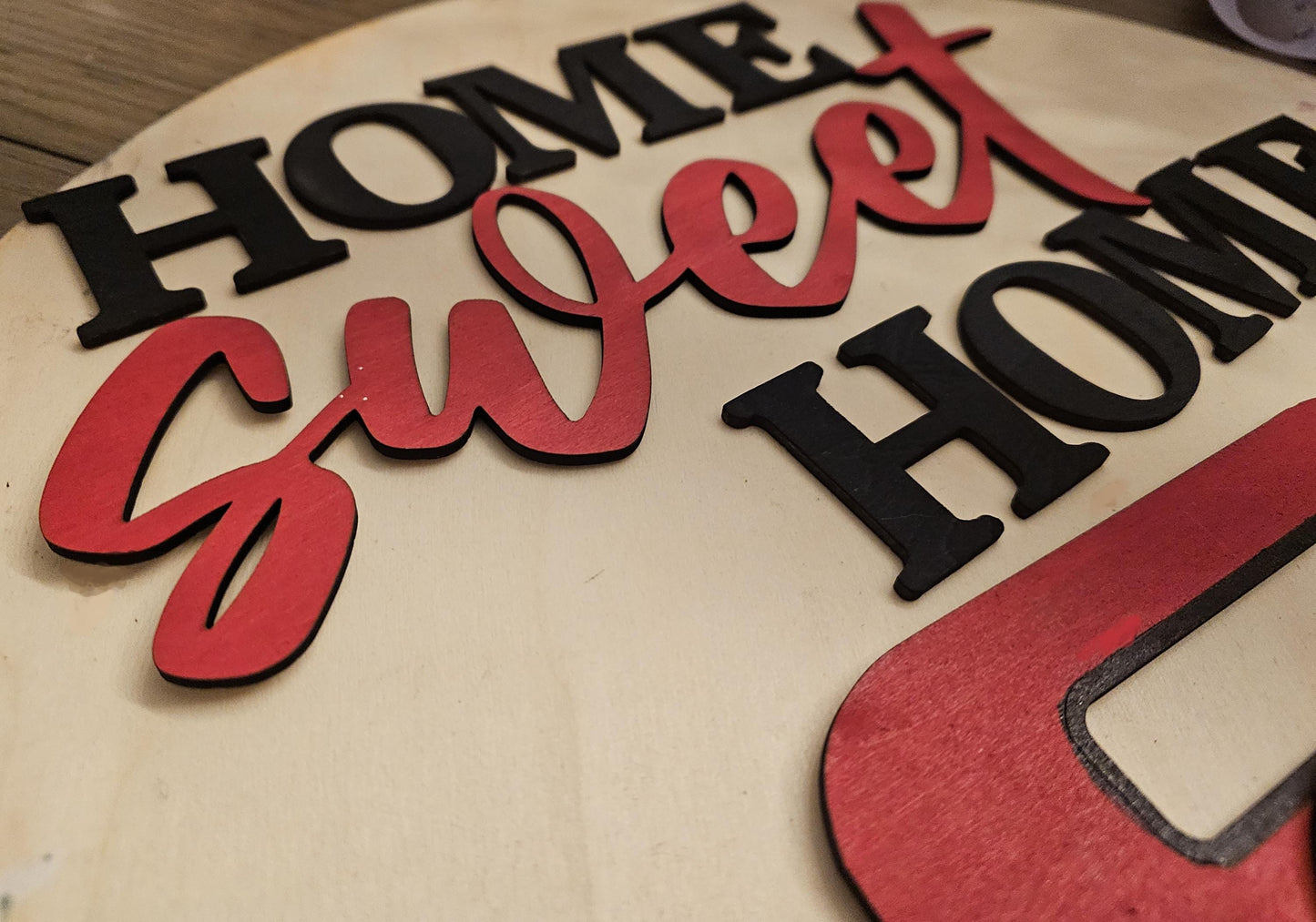 KC Chiefs Door Hanger Craft Kit, DIY Door Hanger, Welcome Sign Craft Kit Wooden Cutouts