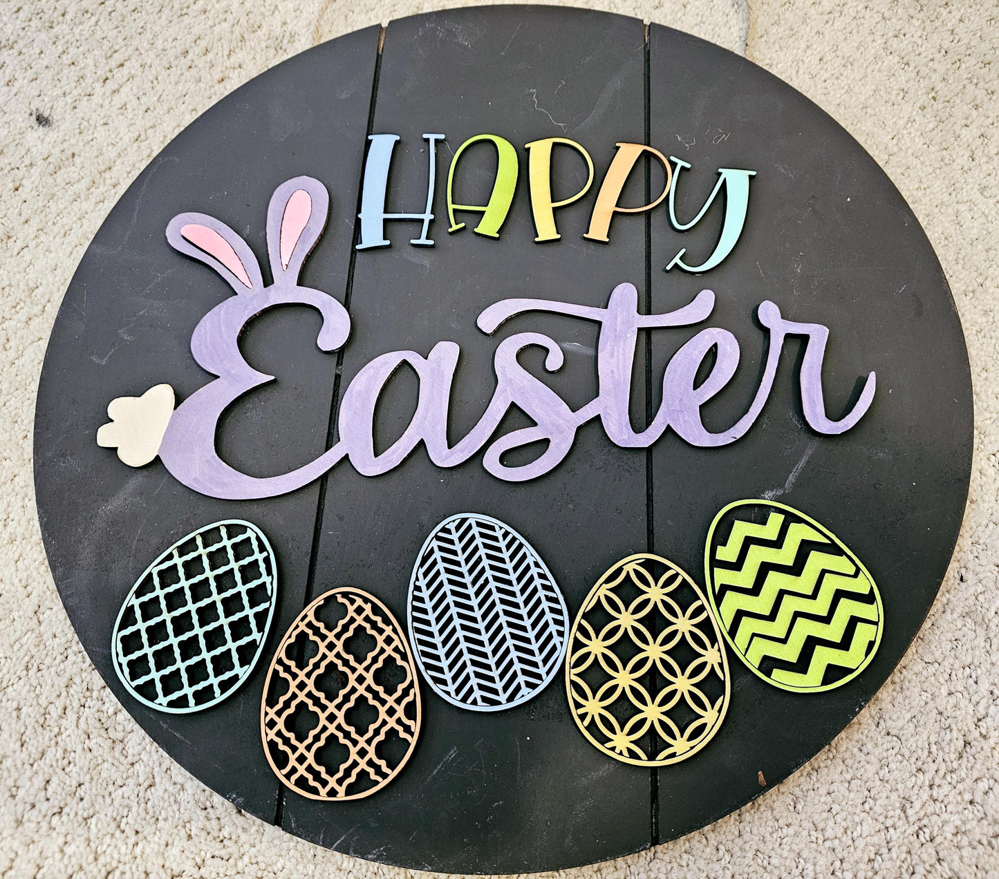 Easter Door Hanger, Happy Easter Welcome Sign, Easter Decor