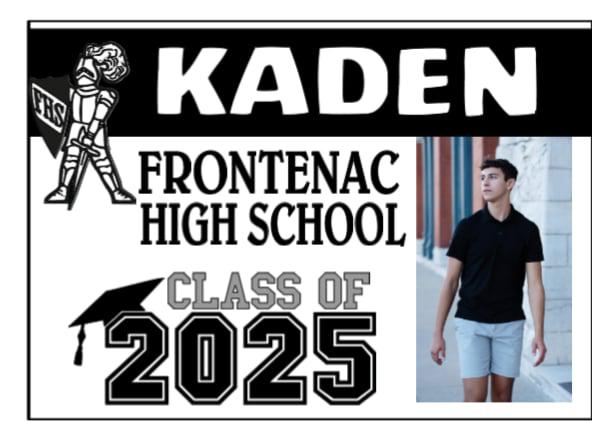 Graduate Announcement with Picture Yard Sign Graduation Decor