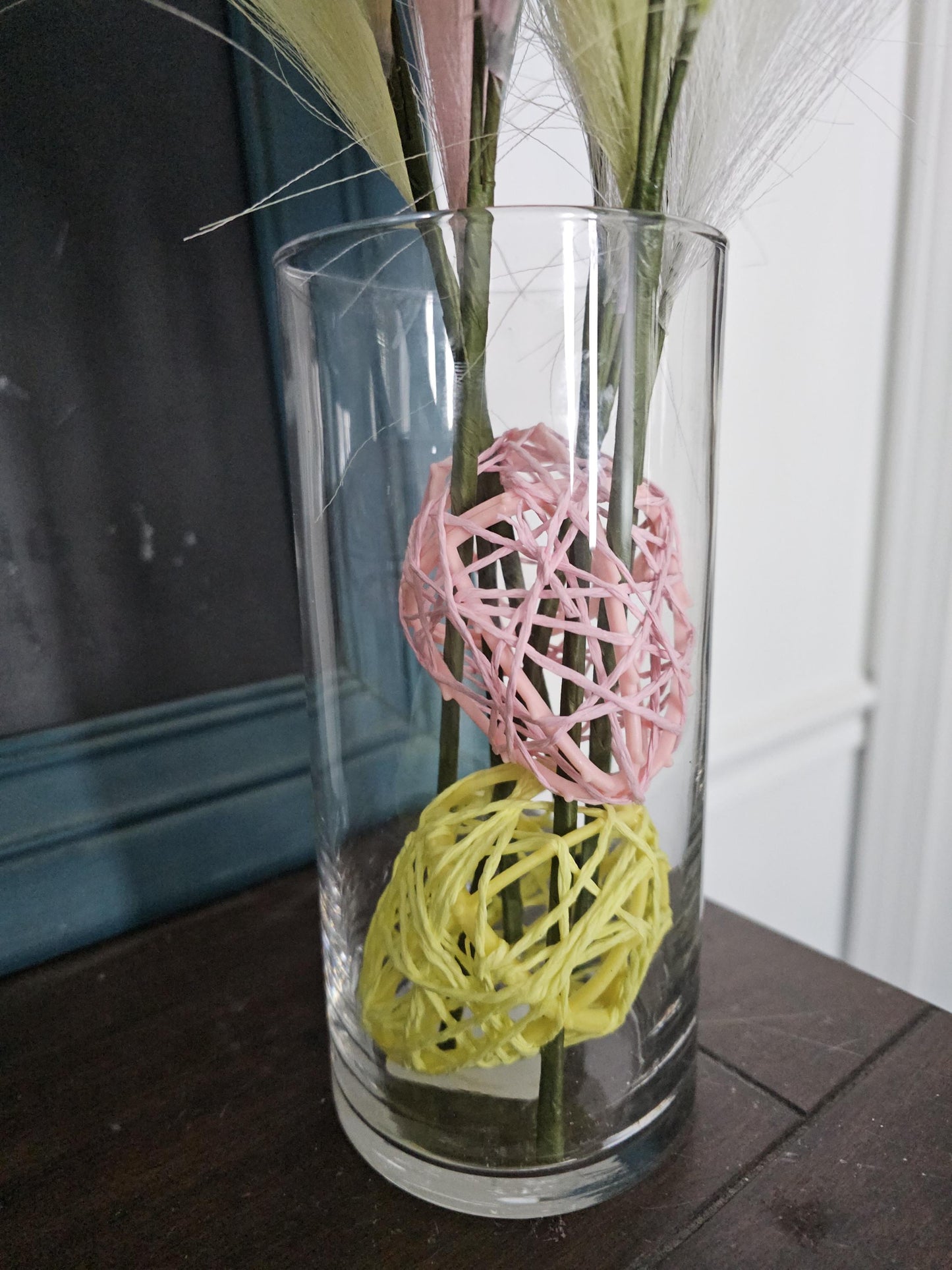 Easter Colored Pampas Grass Arrangements Tabletop Centerpieces