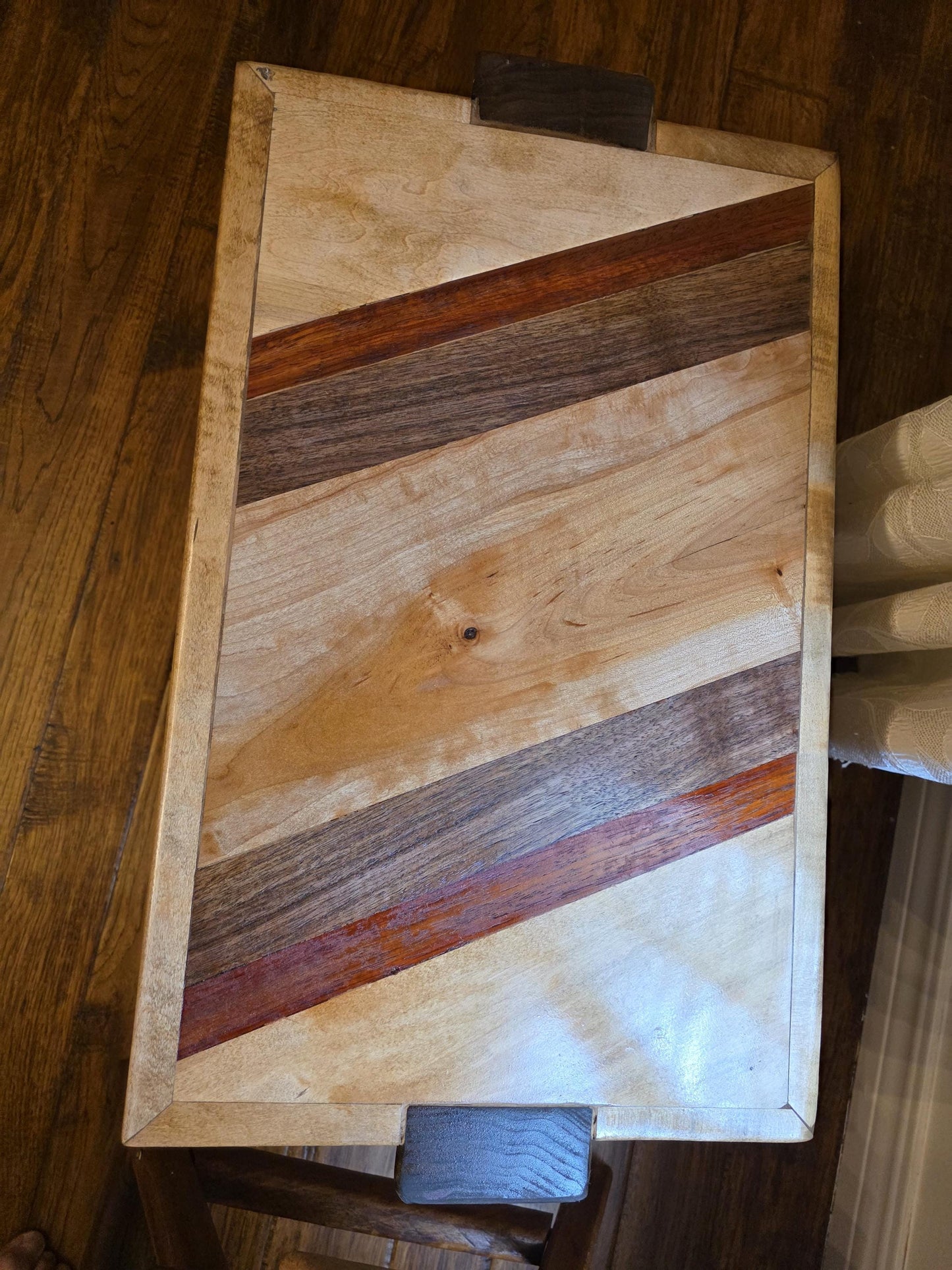 Handmade Wooden Stools in Walnut, Padauk, Maple & Pecan, Durable Seating for Living Room, Unique Gift for Wood Lovers