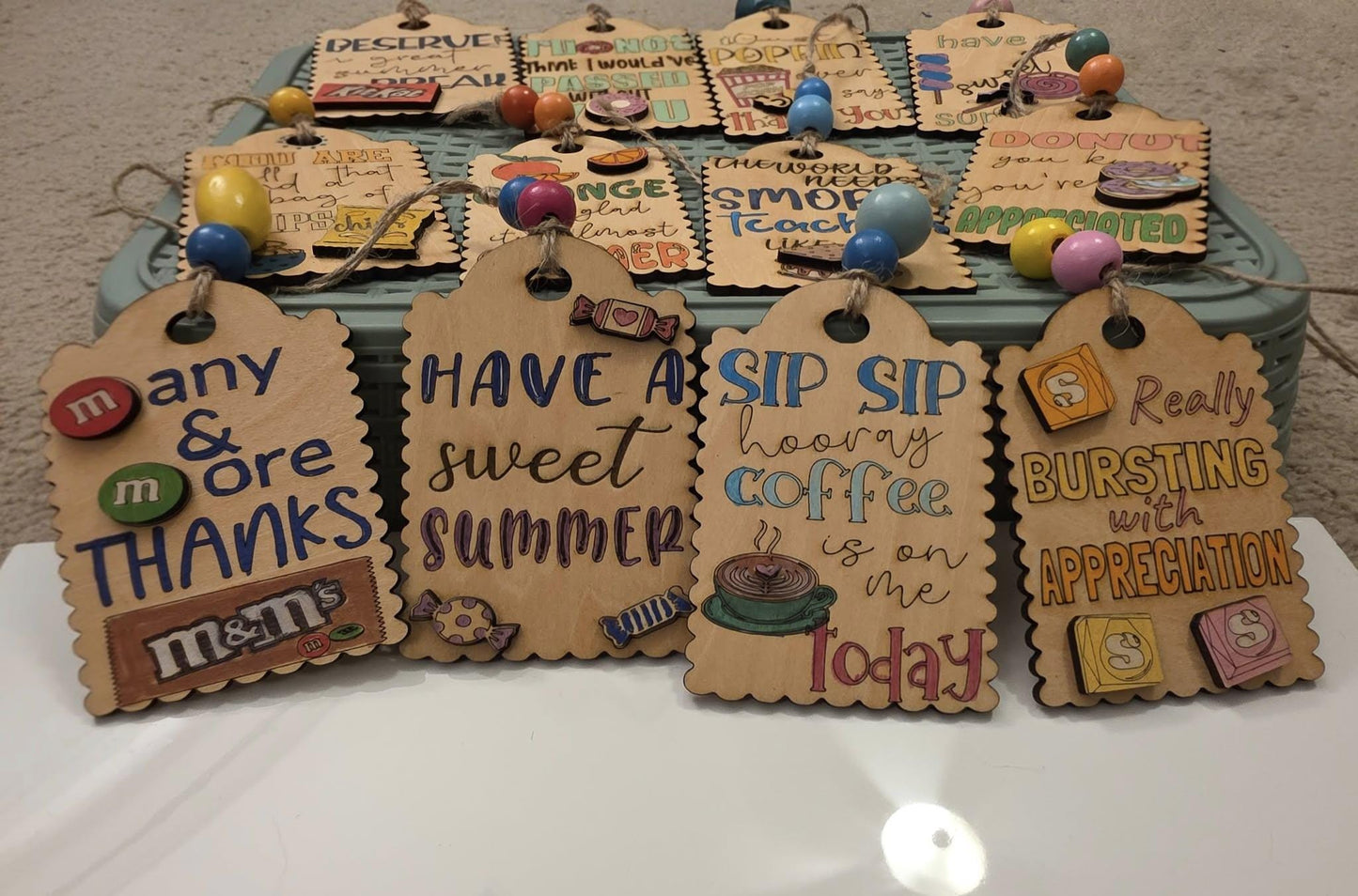 Wooden Gift Tags for Teacher Appreciation - Affordable Rustic Thank You Tags for Classroom Gifts & Holiday Presents