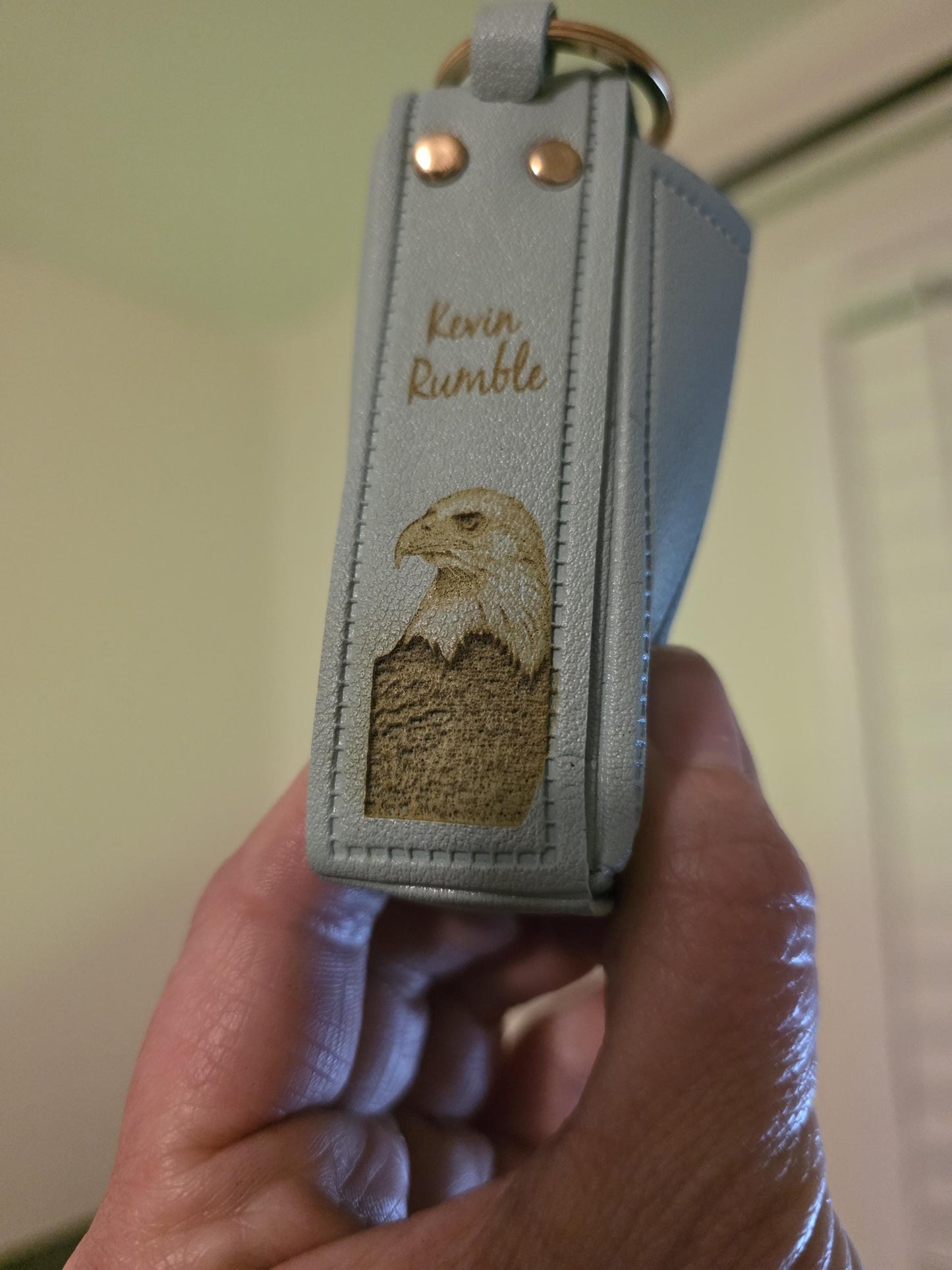 Personalized Faux Leather Lighter Holder Keychain with Chapstick & Lipstick Case Custom Gift for Smokers and Makeup Lovers